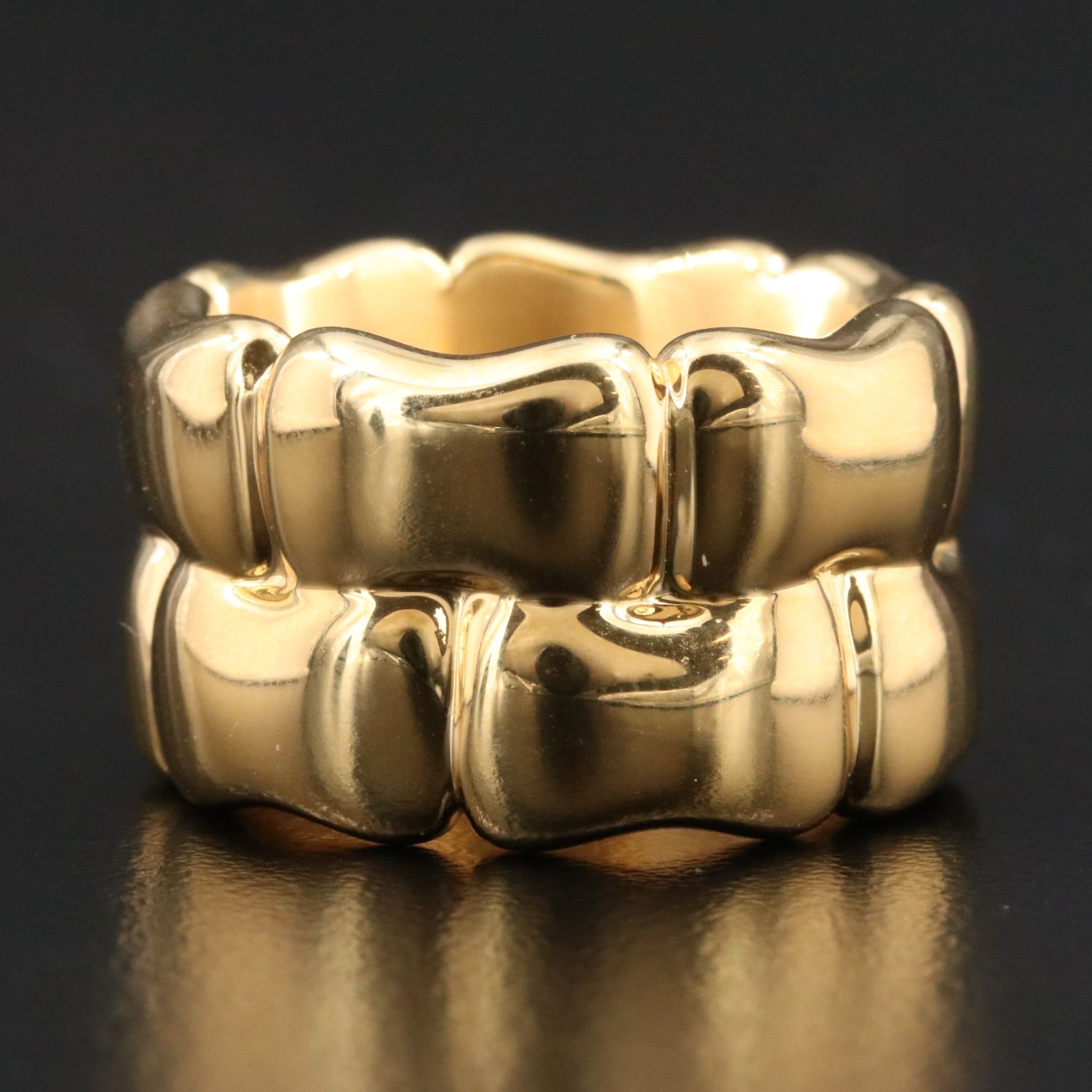 Italian Milor 14K Electroformed Double Row Band
