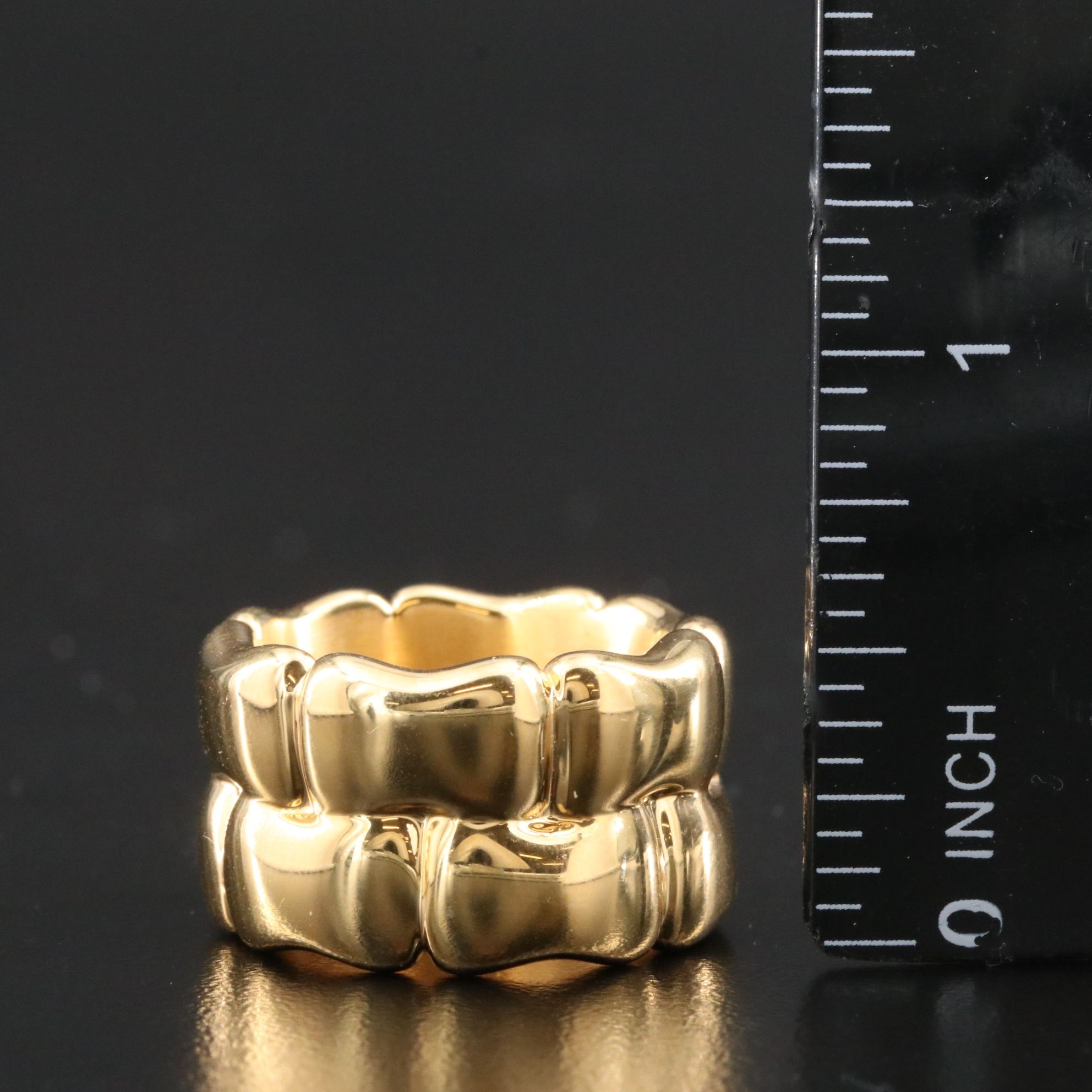 Italian Milor 14K Electroformed Double Row Band