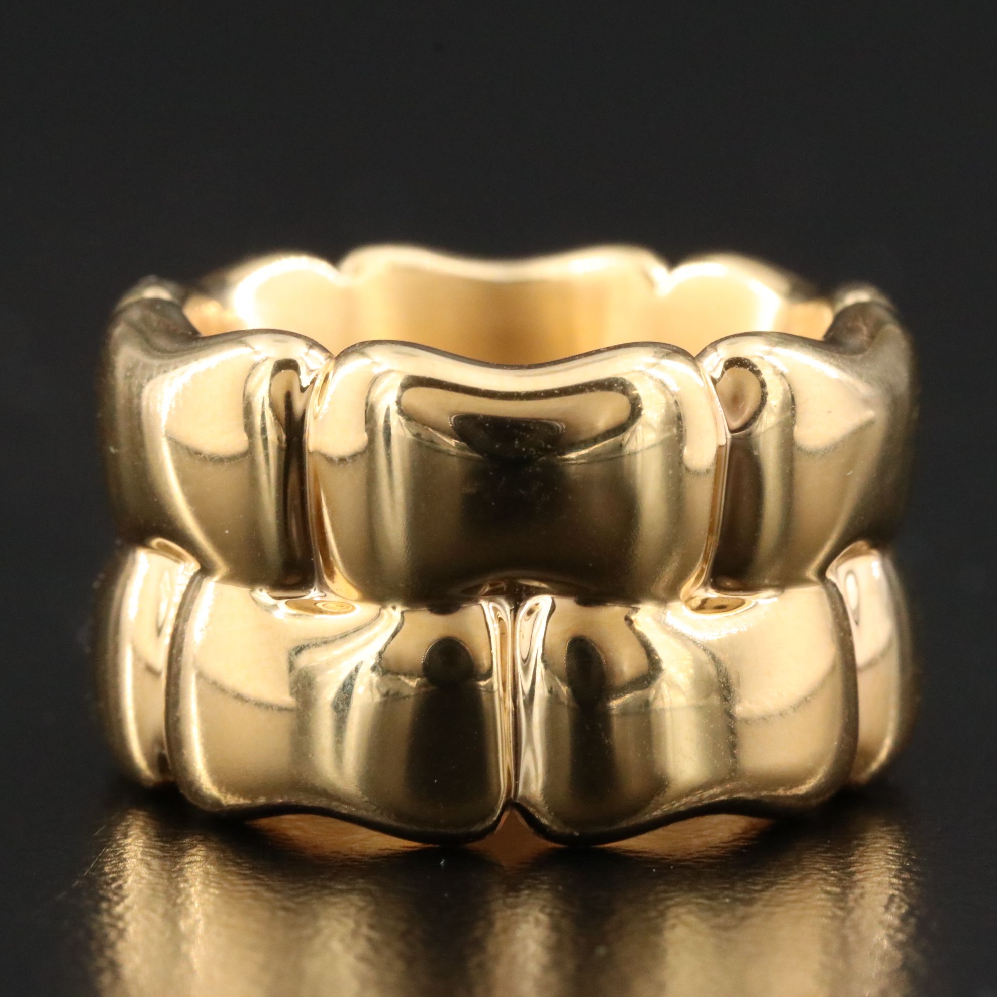 Italian Milor 14K Electroformed Double Row Band