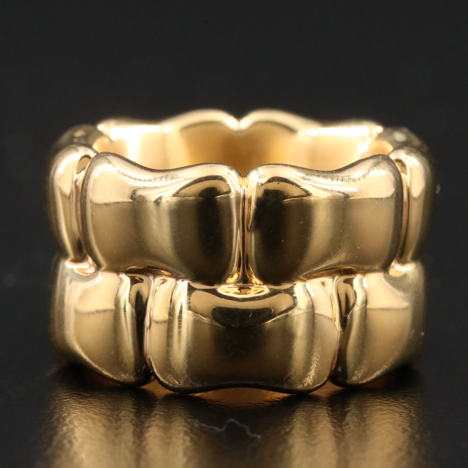 Italian Milor 14K Electroformed Double Row Band