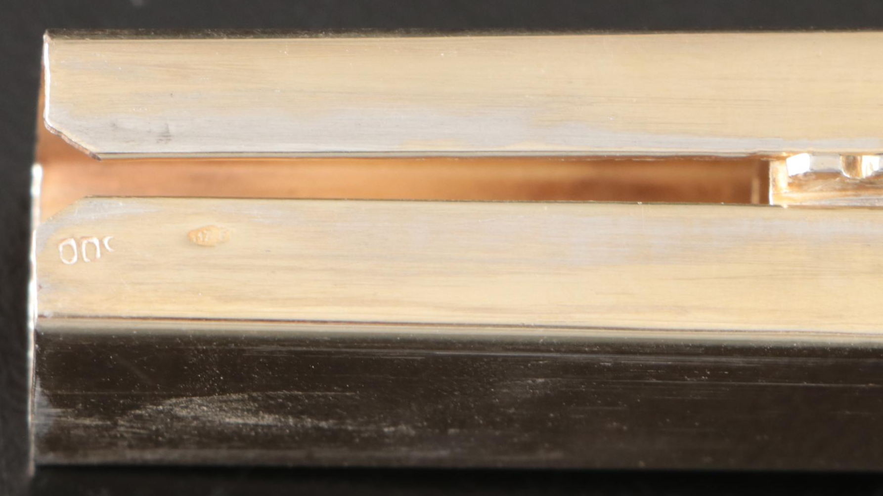 Italian Pastoral Enamel and 800 Silver Lipstick Case with Mirror