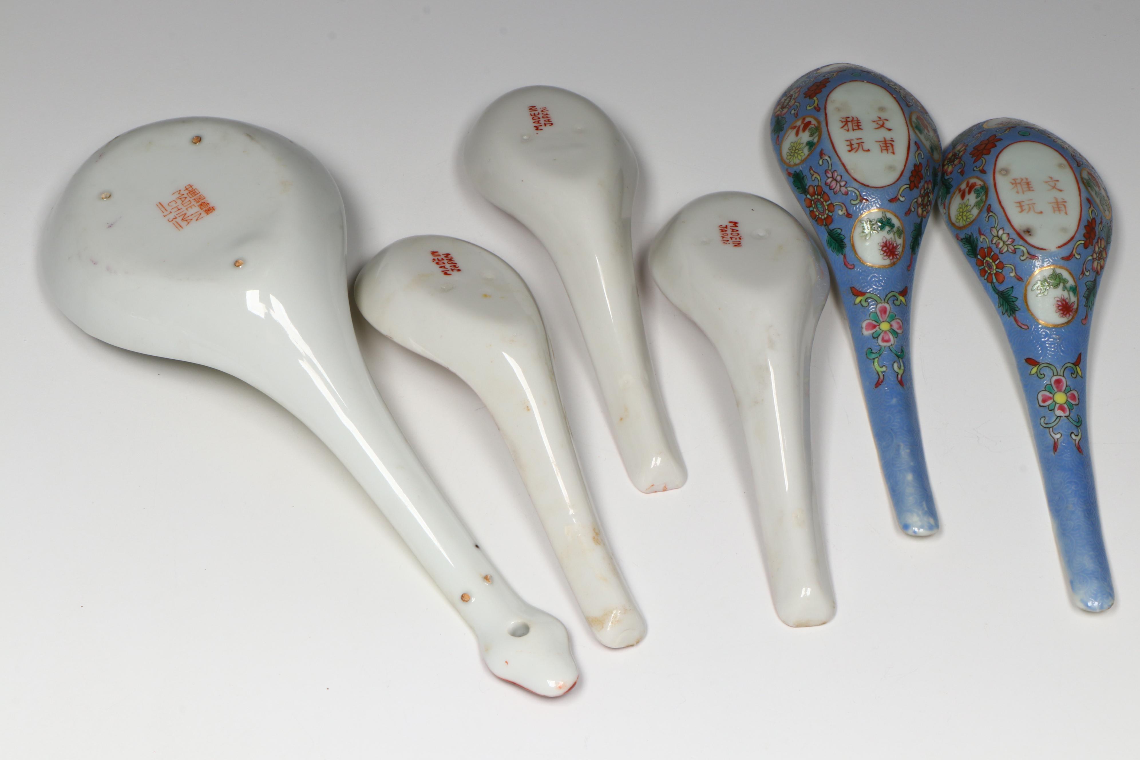 Vintage and Antique Chinese and Japanese Porcelain Spoon Collection