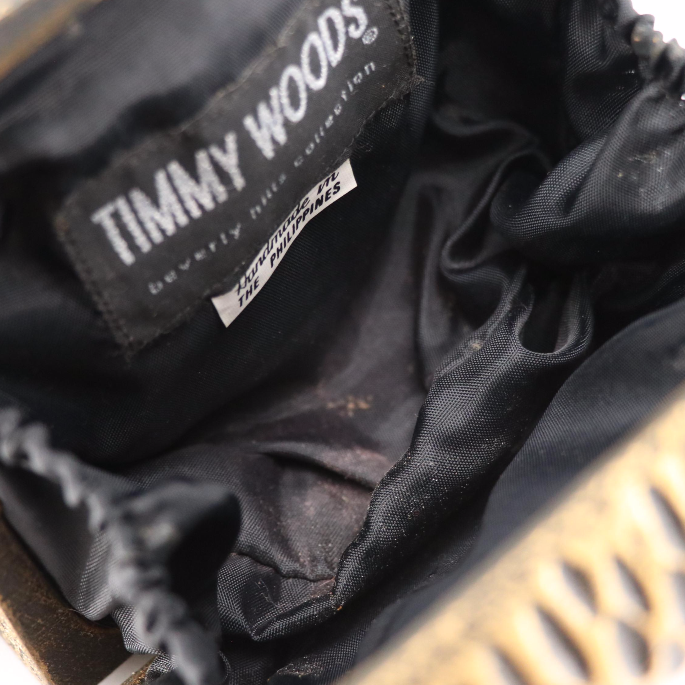 Timmy Woods Vintage Carved and Painted Wooden Star Bag