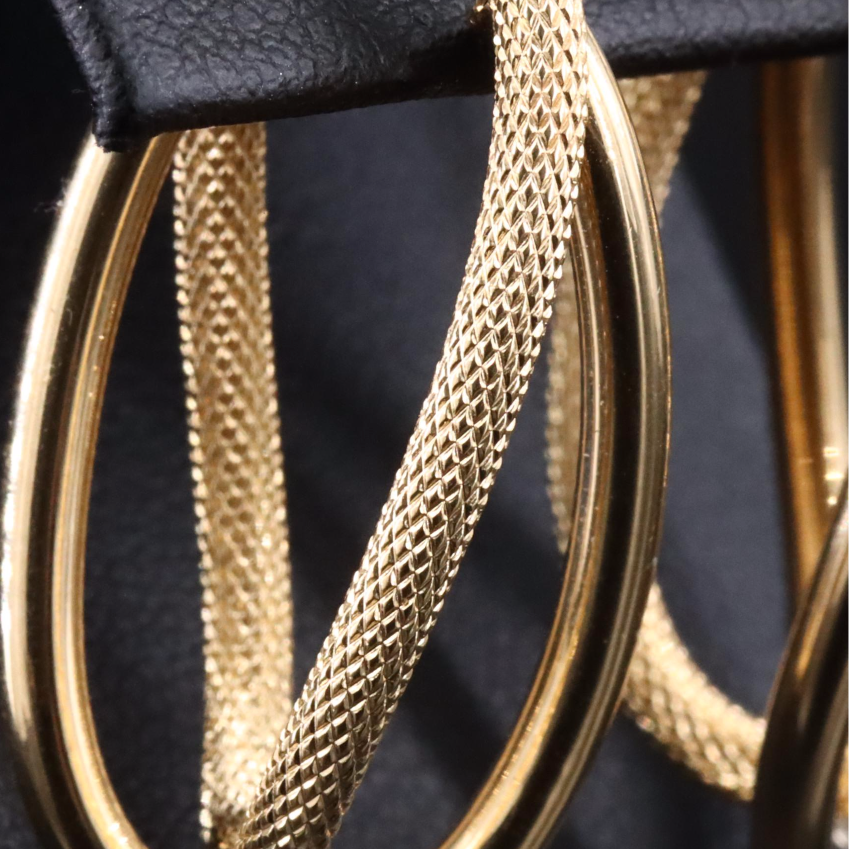 Italian Milor 14K Elongated Double Hoops