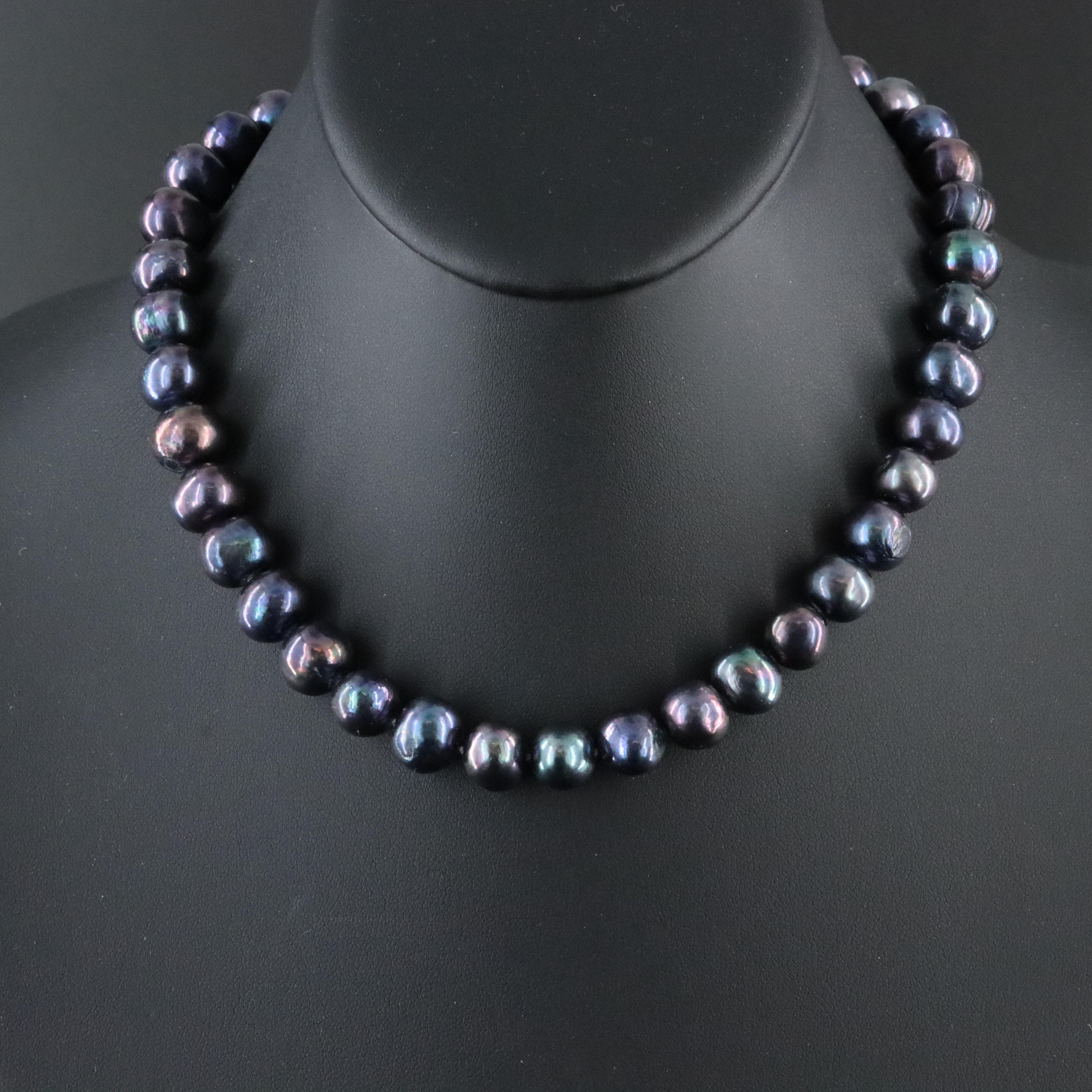 11.00 – 9.50 MM Pearl Necklace with 14K Clasp