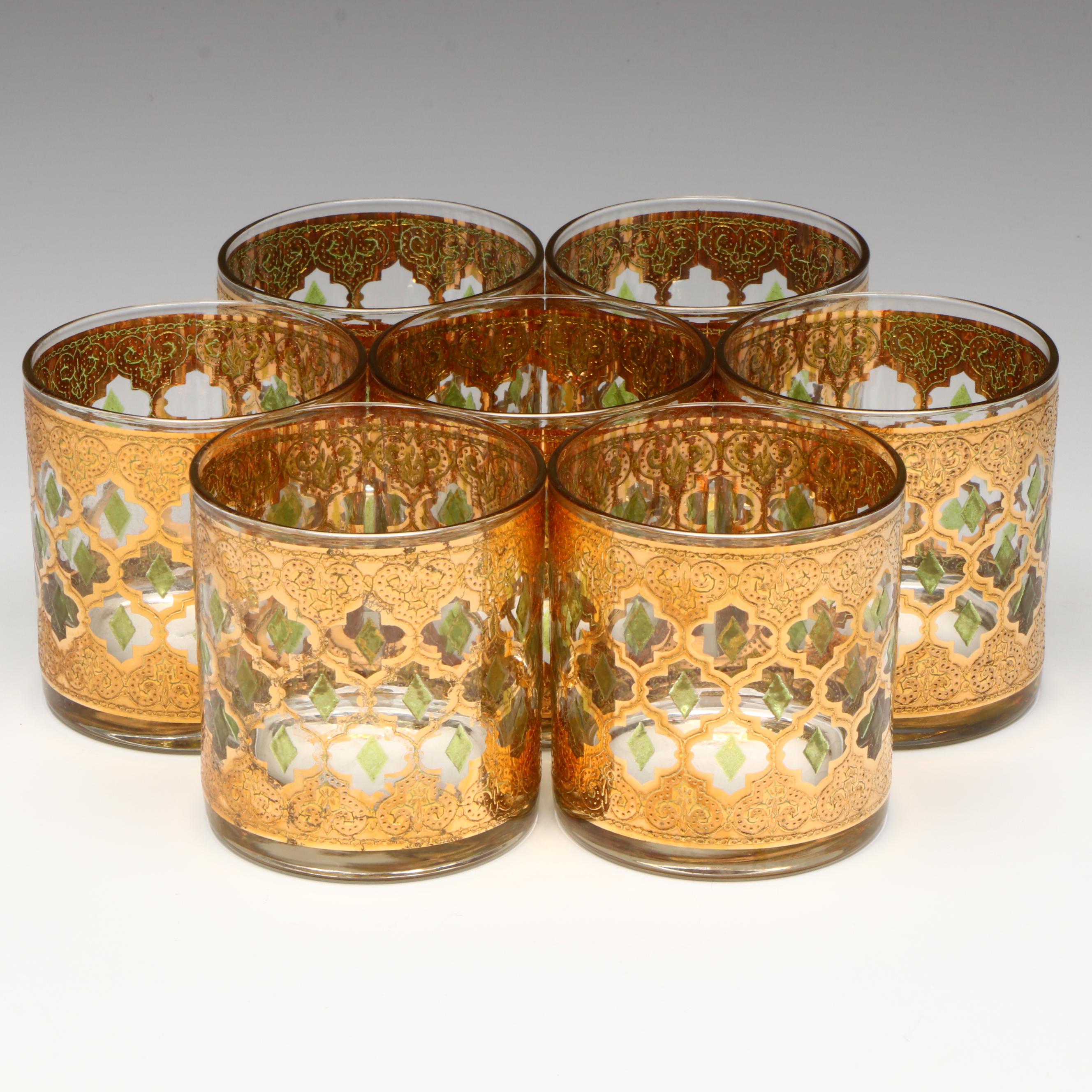 Culver "Valencia" Old Fashioned Glasses, Mid-20th Century