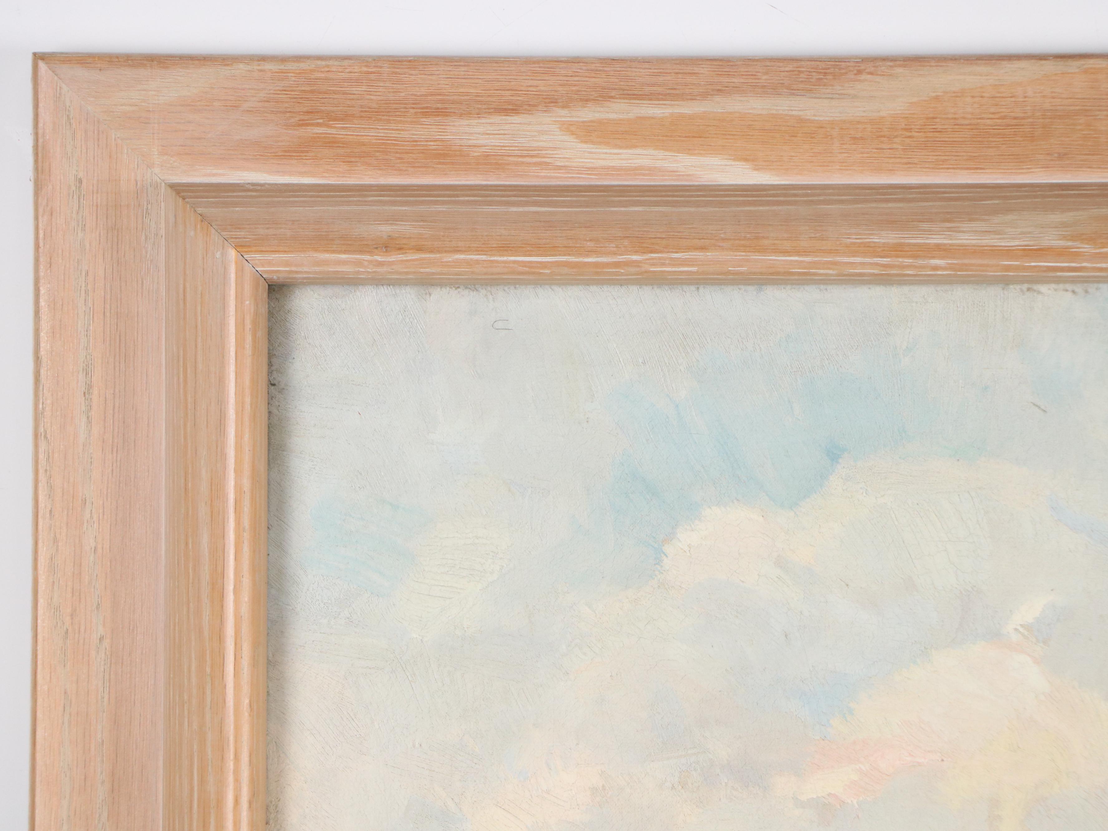 Louis Wohner Oil Painting of Harbor Scene, Early 20th Century