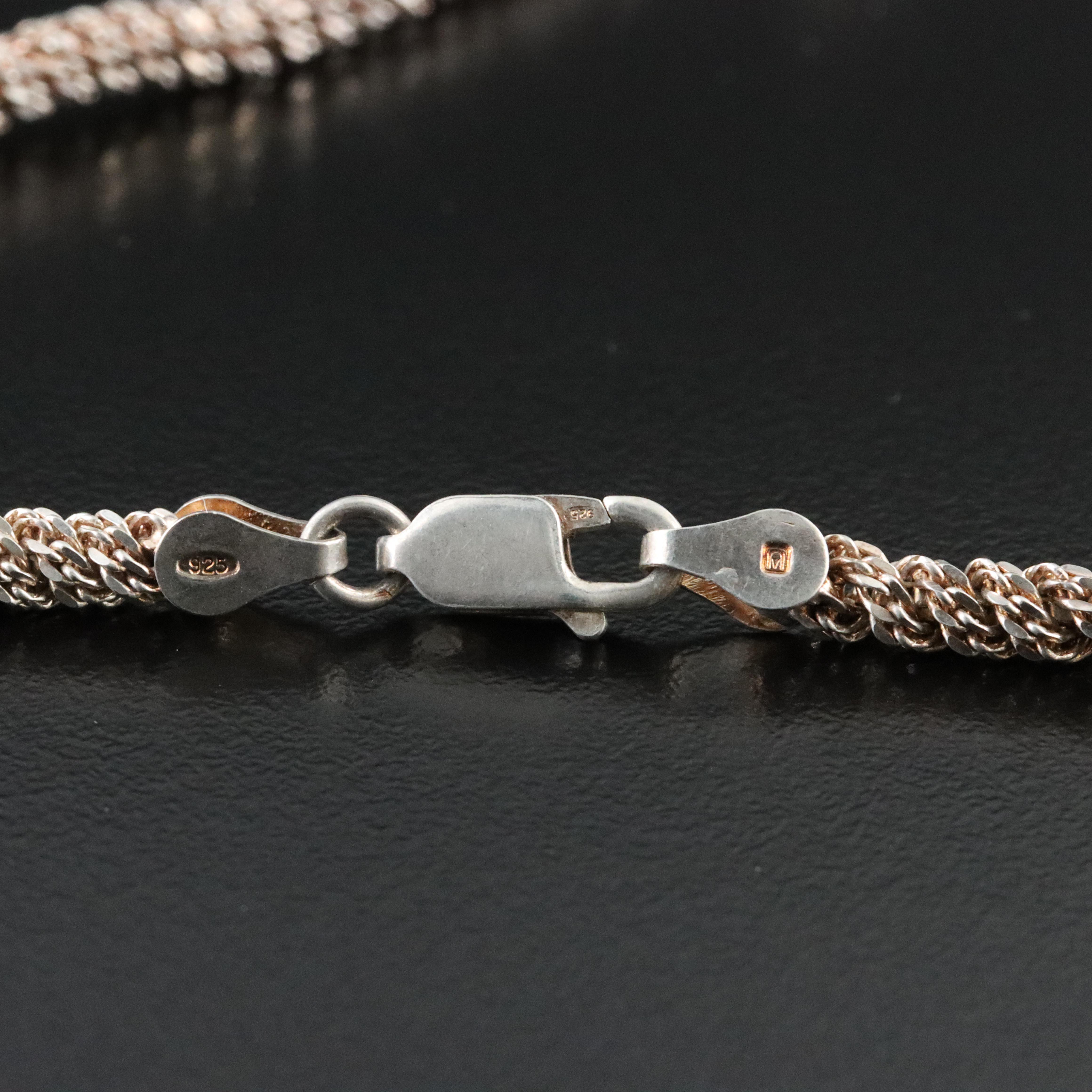 Sterling Agate Pendant Necklace