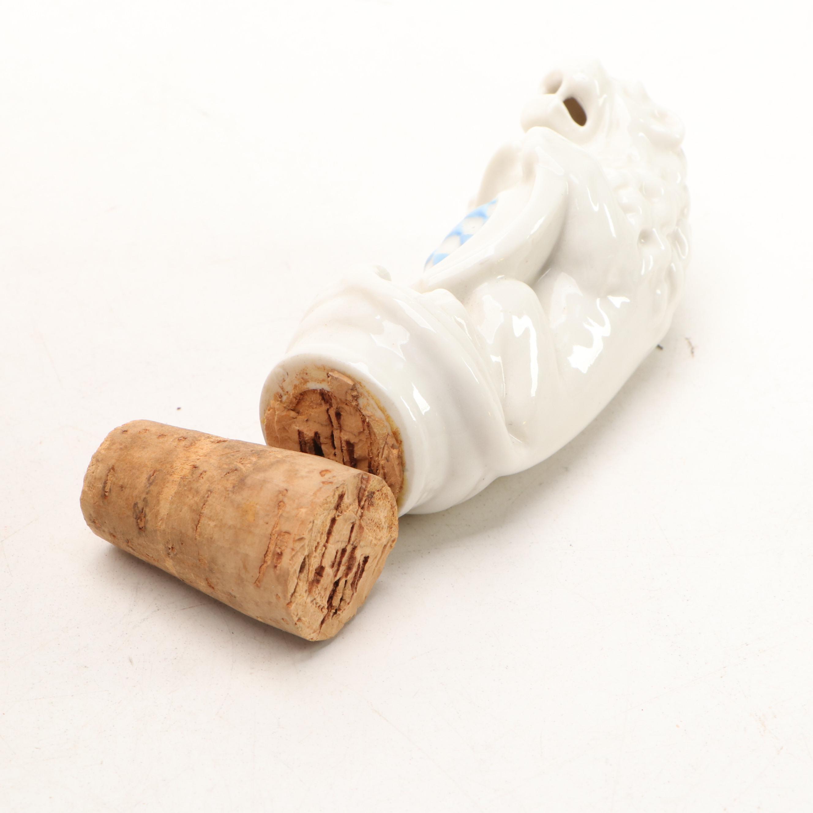 Metal Ice Bucket with Tiffany & Co. Sterling and Other Bottle Stoppers