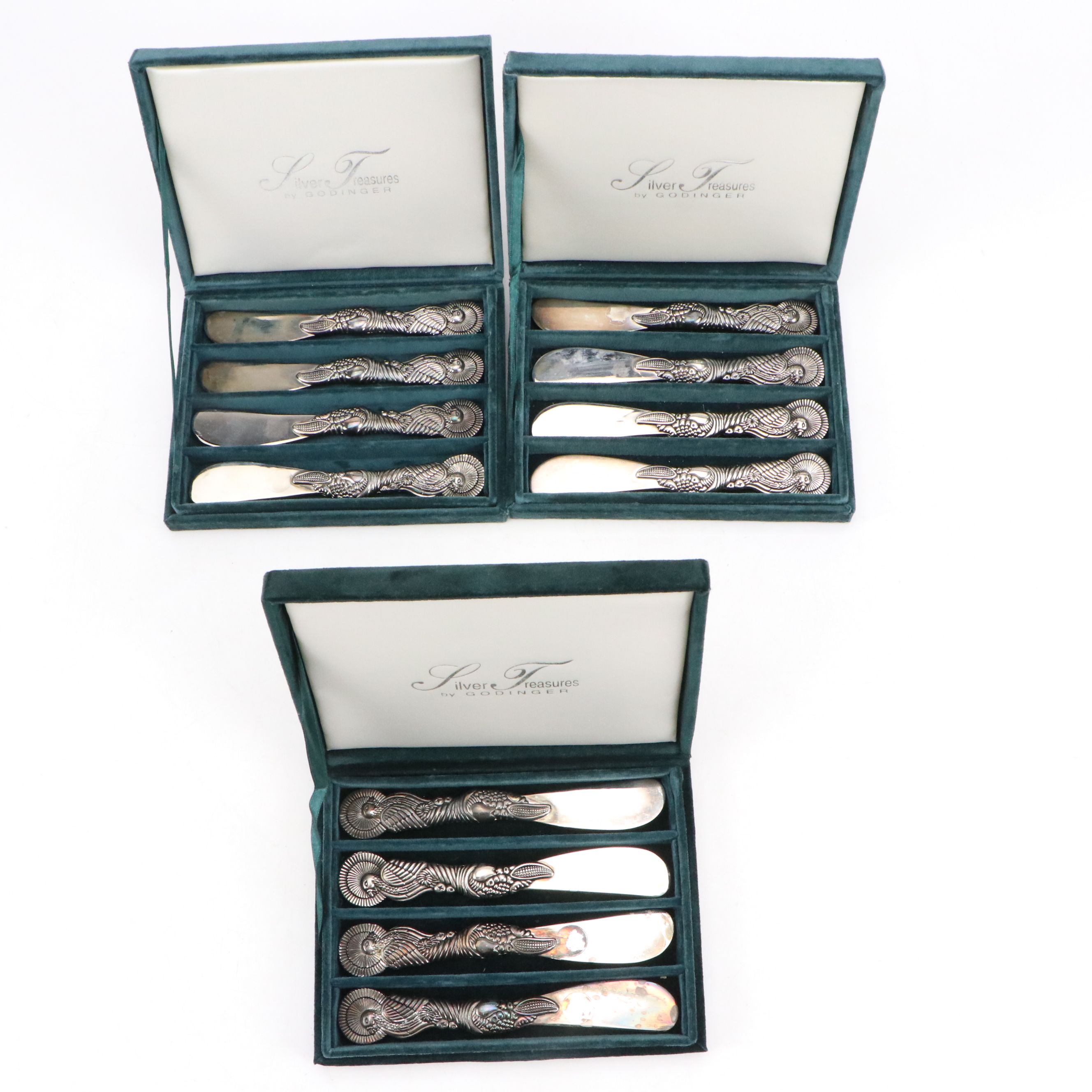 Godinger "Turkey" Silver Plate Butter Spreaders, 2010–2020