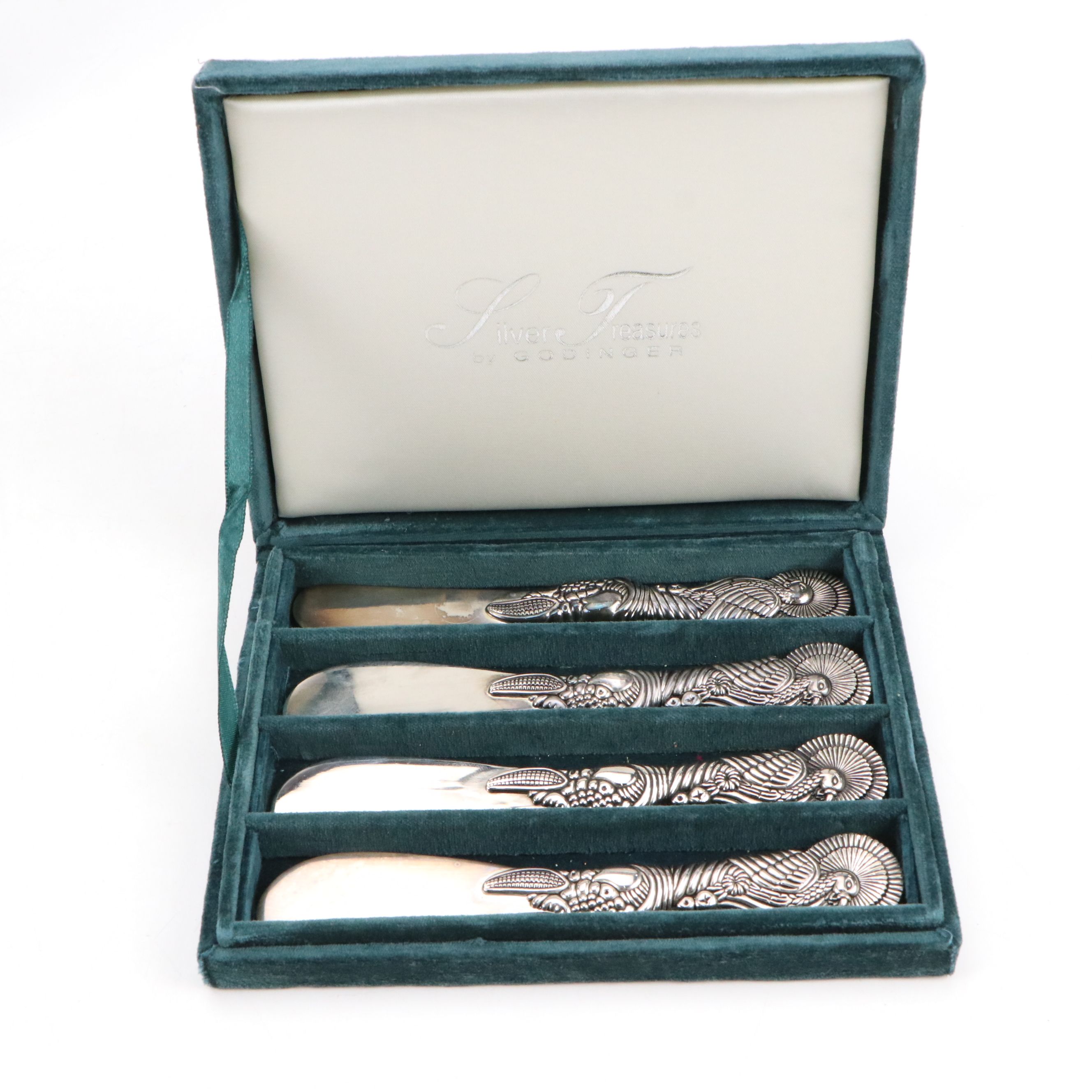 Godinger "Turkey" Silver Plate Butter Spreaders, 2010–2020