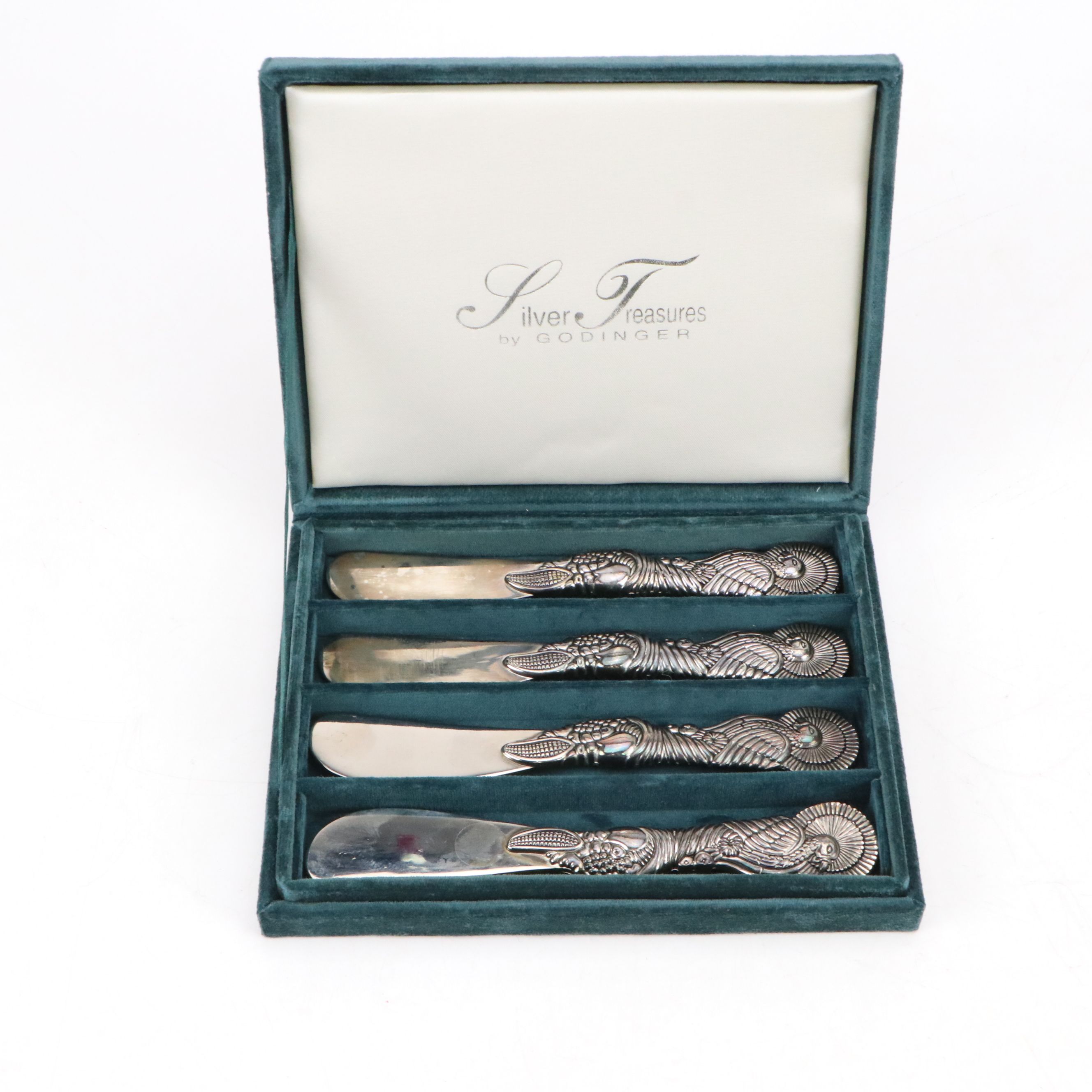 Godinger "Turkey" Silver Plate Butter Spreaders, 2010–2020