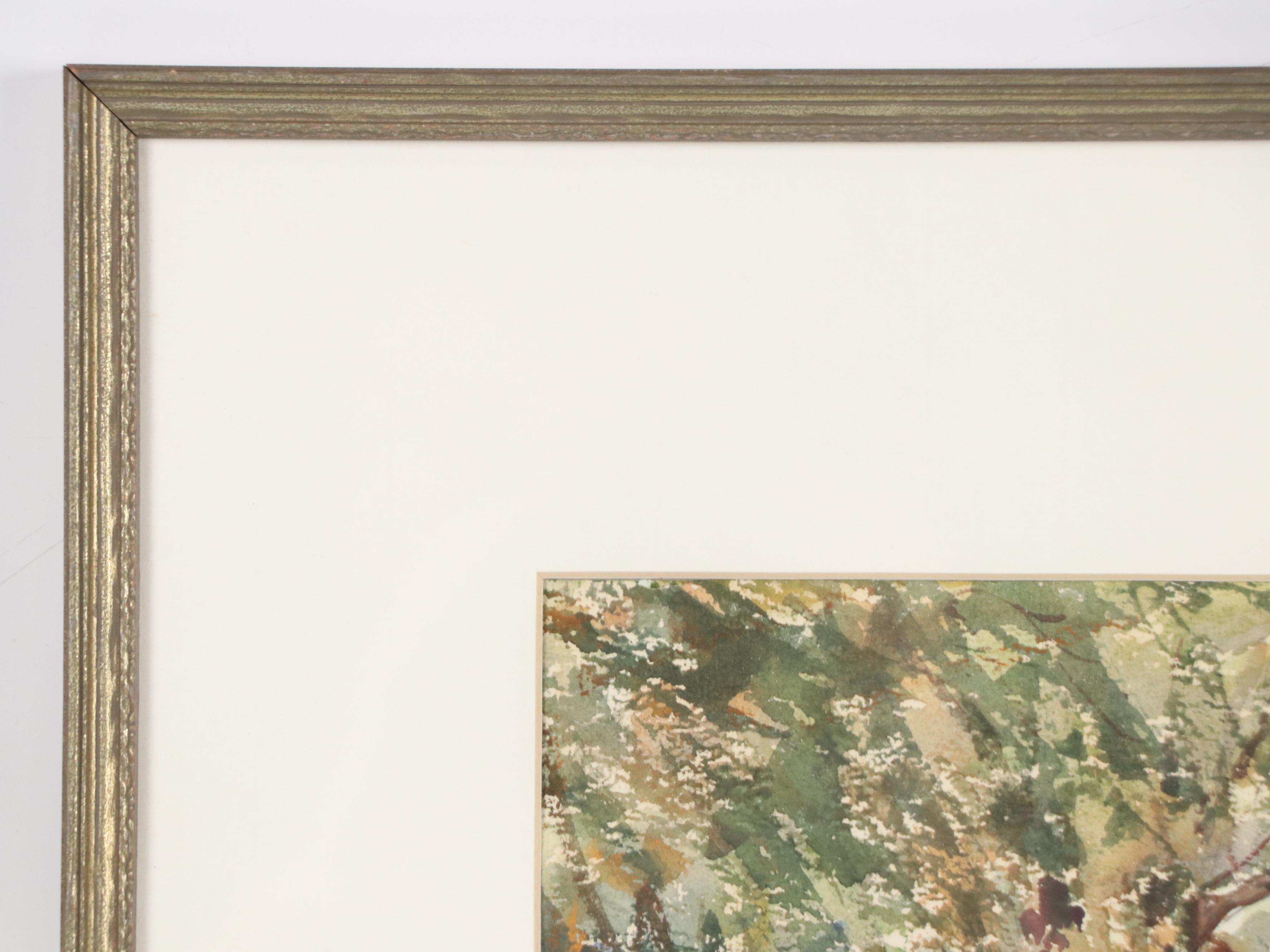 Fred Pye Watercolor Painting "A Sunny Afternoon, Kennebunkport, ME," Mid-20th C.