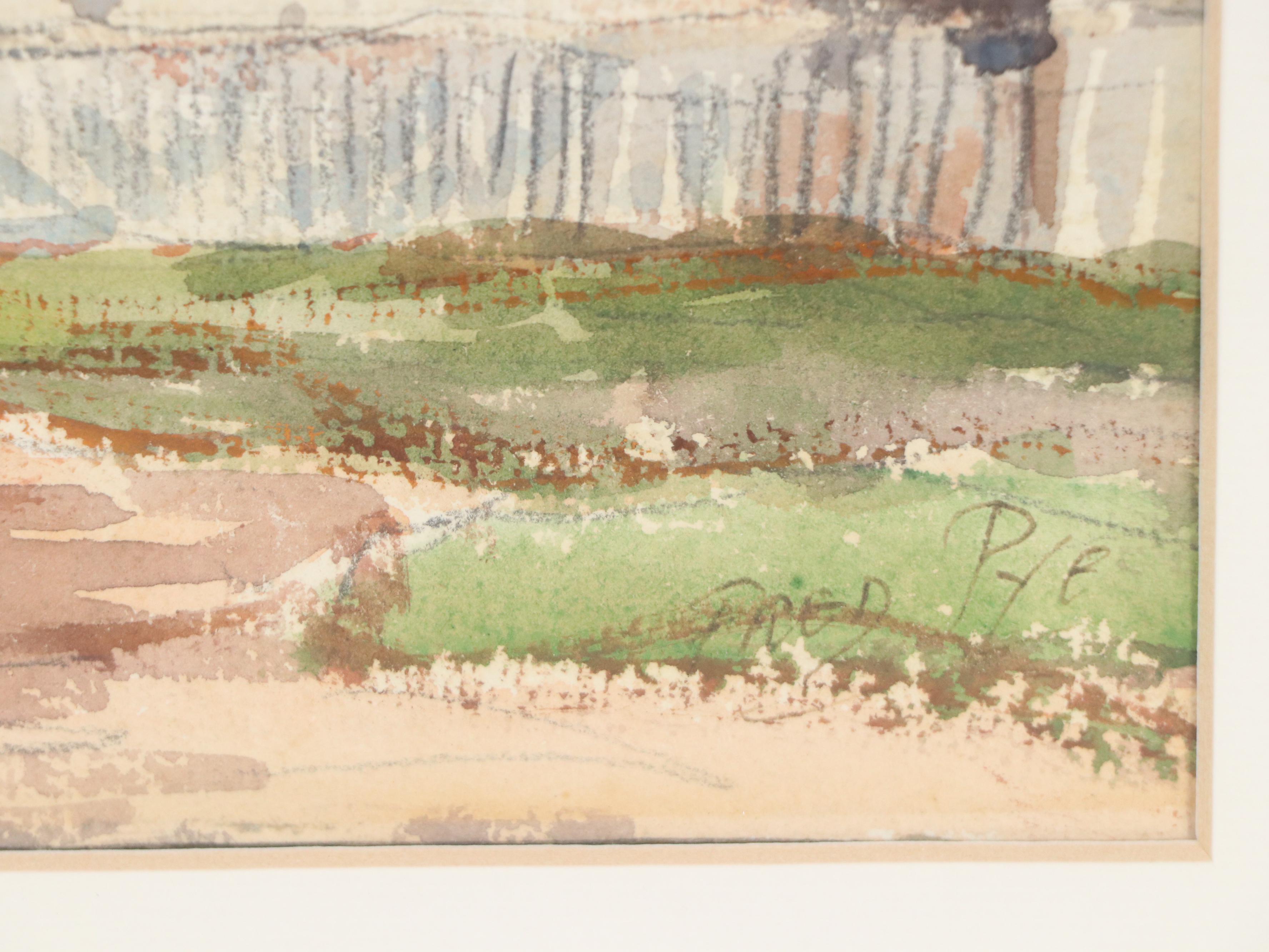 Fred Pye Watercolor Painting "A Sunny Afternoon, Kennebunkport, ME," Mid-20th C.