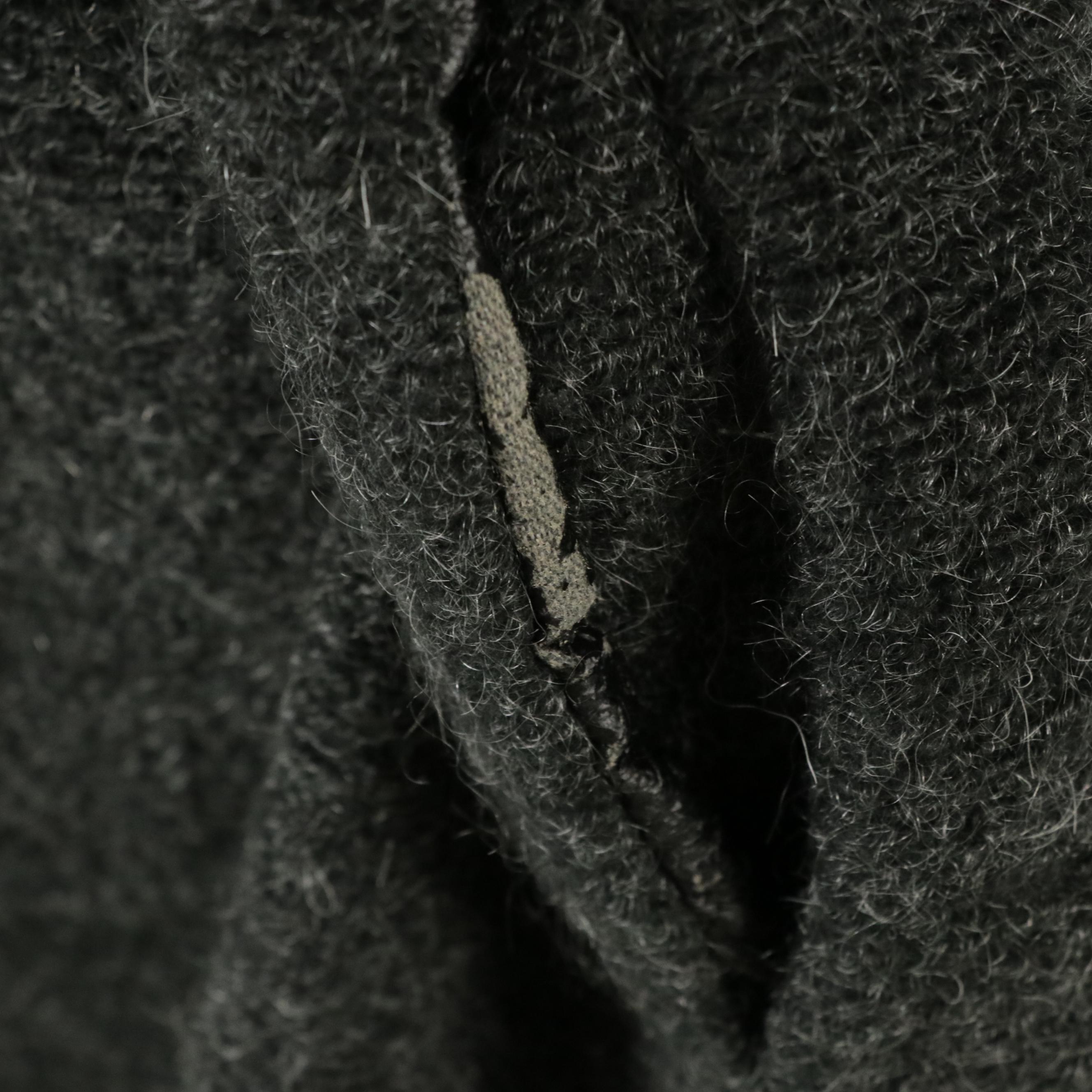 Oleg Cassini Acrylic/Mohair Knit Belted Jacket with Faux Fur Trim