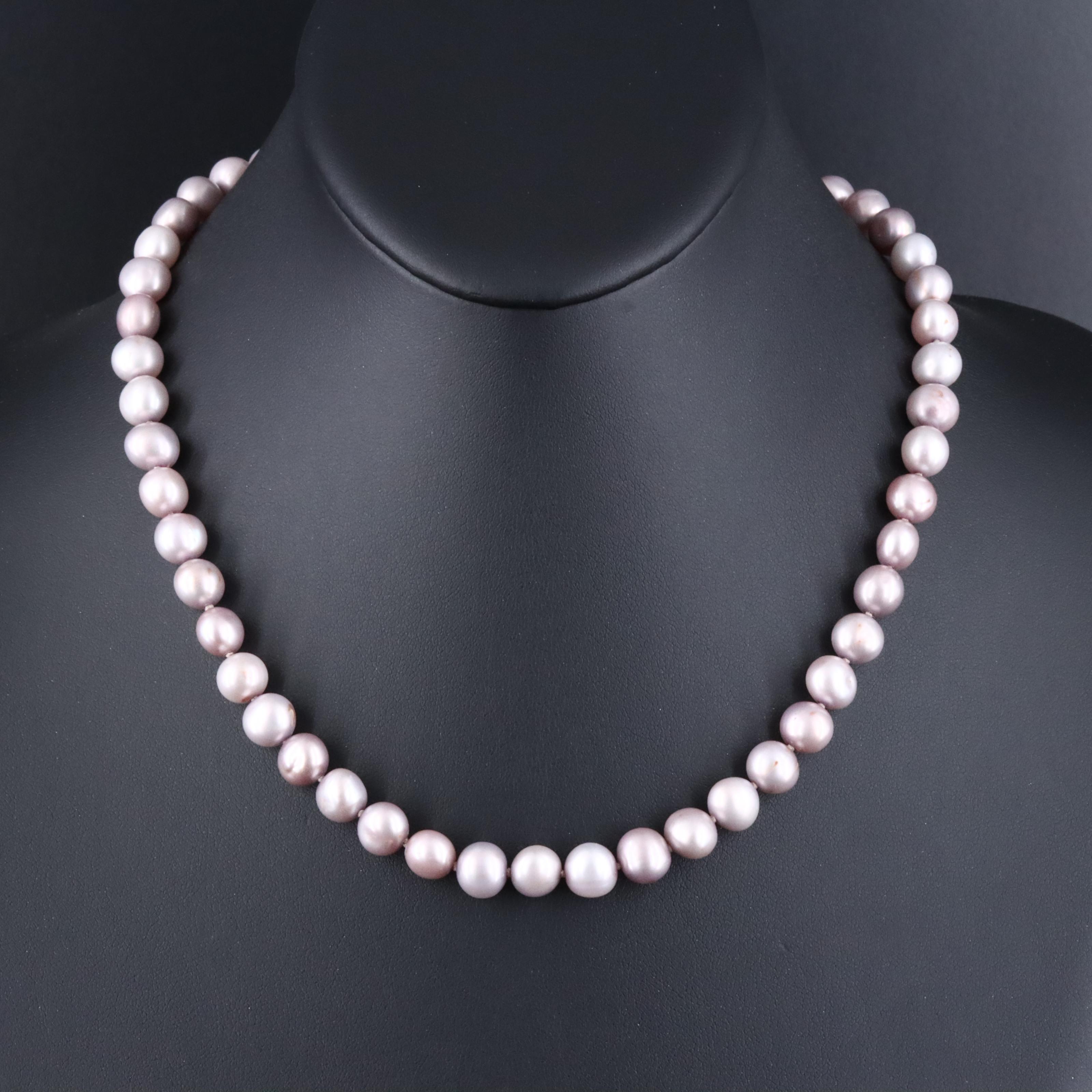 Cultured Pearl Necklace with 14K Clasp