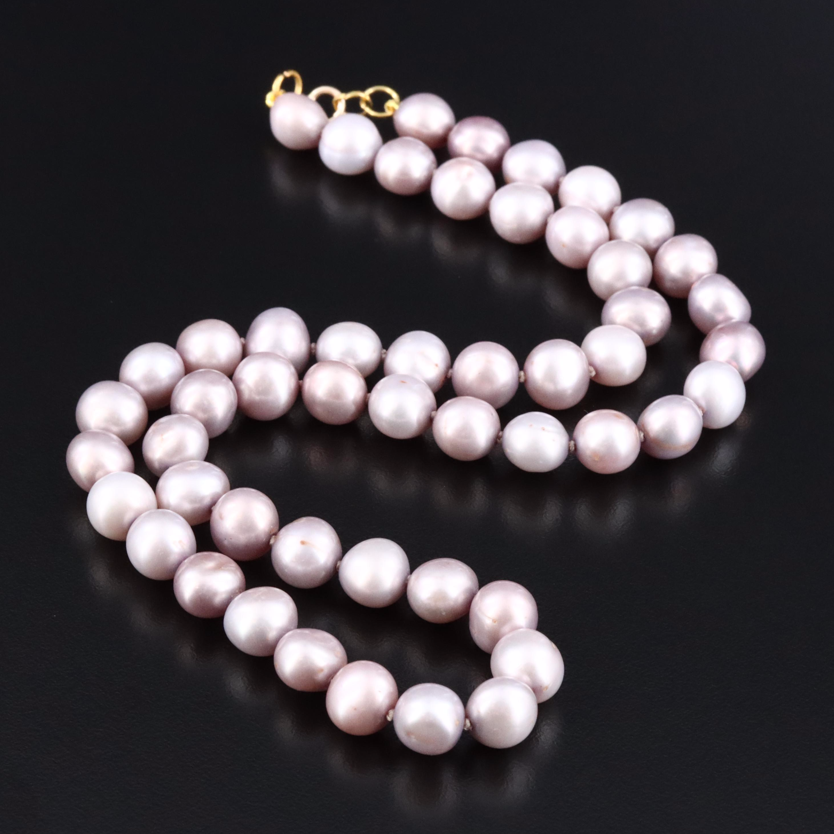 Cultured Pearl Necklace with 14K Clasp
