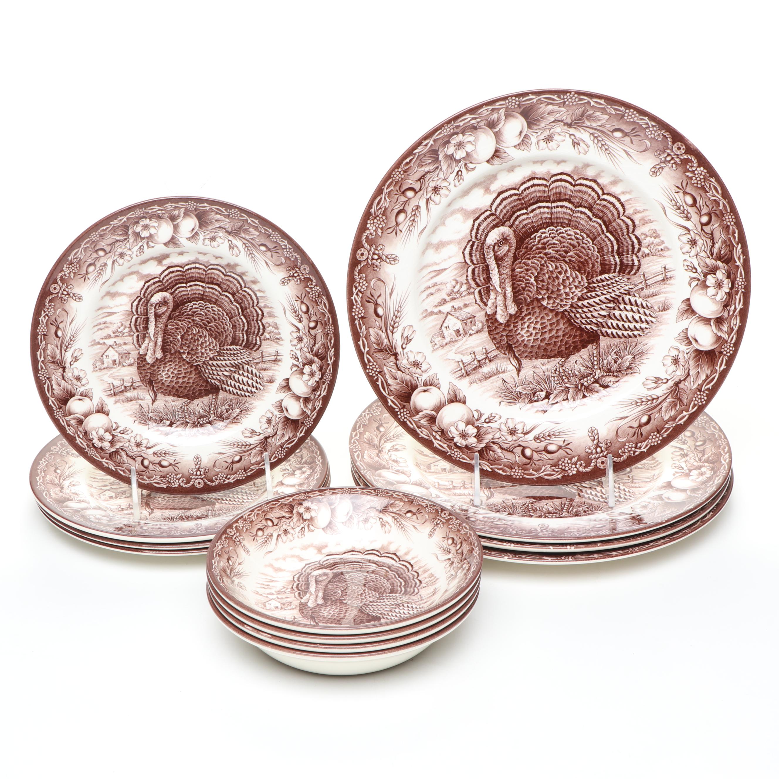 Royal Stafford "Royal Thanksgiving Brown" Ceramic Dinnerware