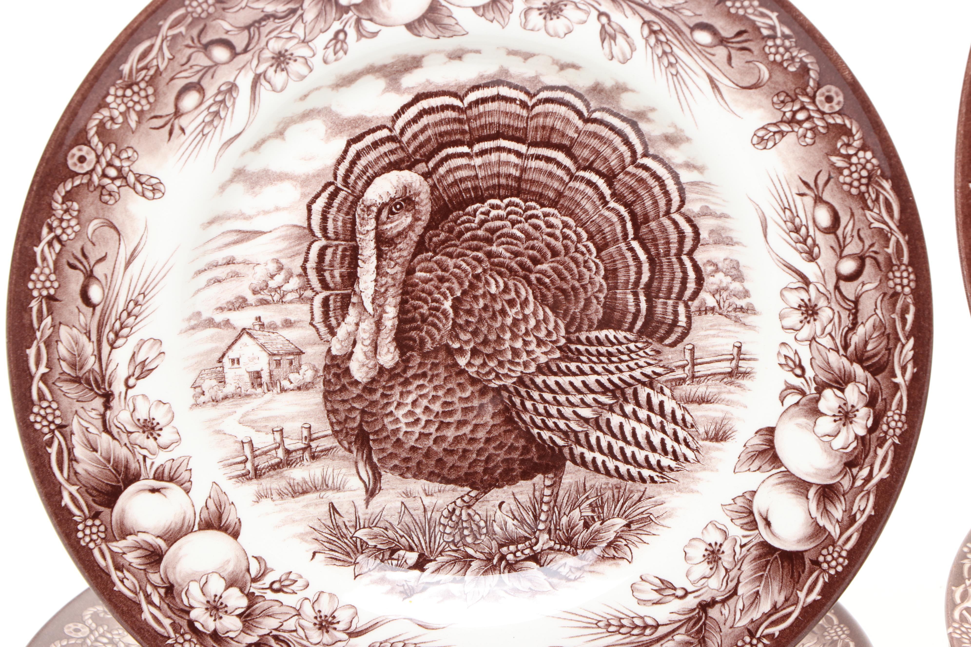 Royal Stafford "Royal Thanksgiving Brown" Ceramic Dinnerware