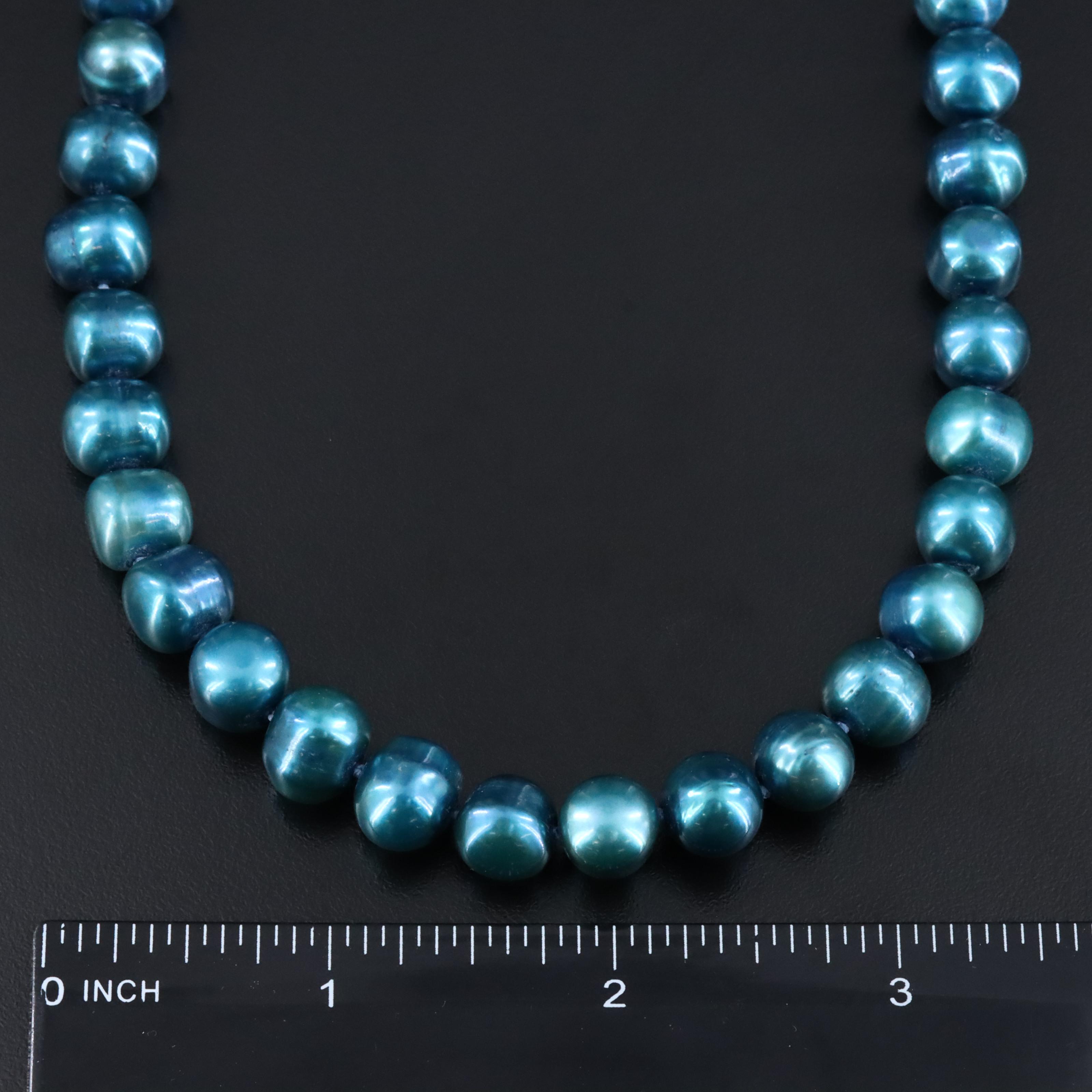 9.00 – 10.00 MM Cultured Pearl Necklace with 14K Clasp