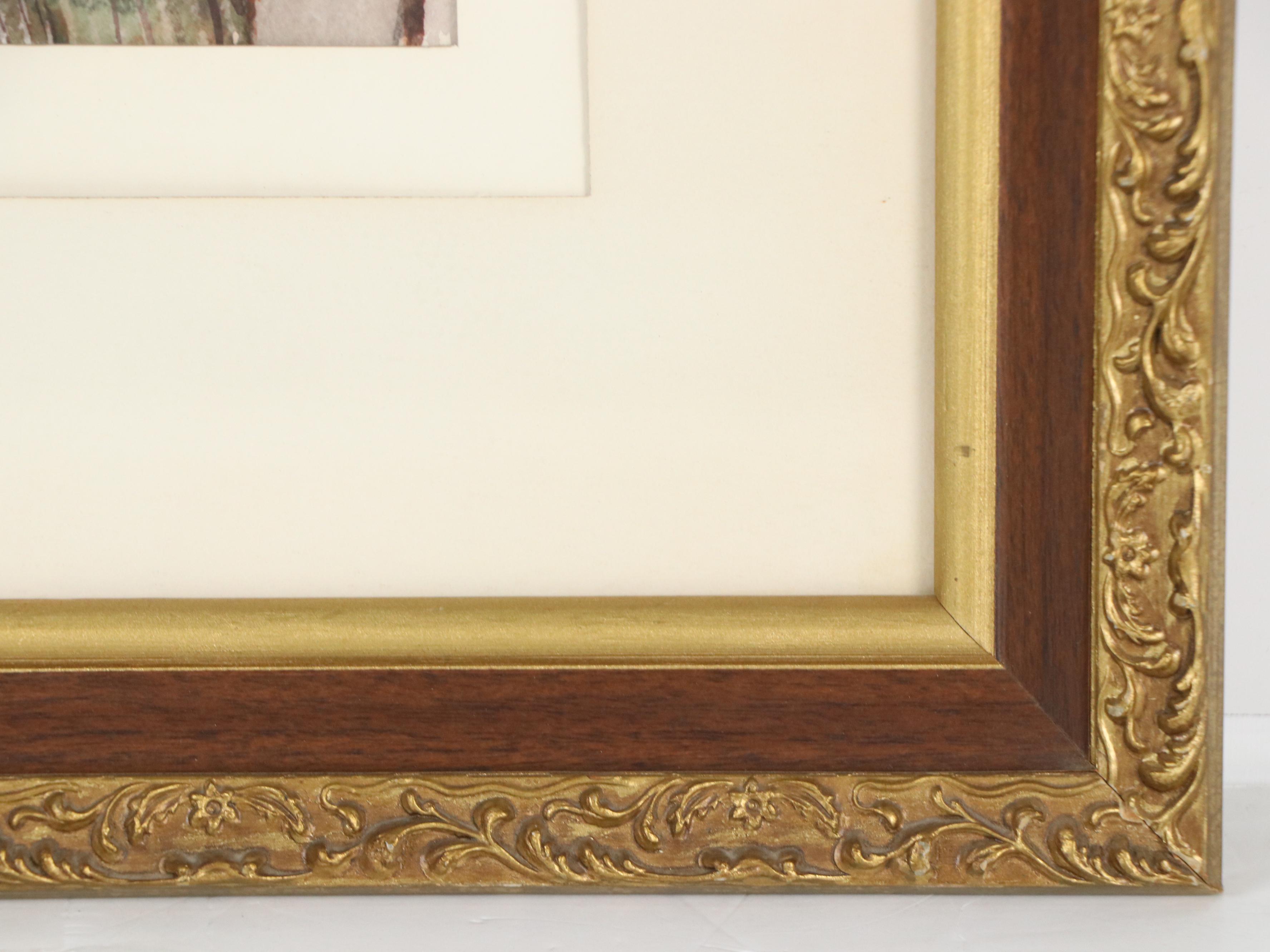 Elmer Ruff Watercolor Painting of Whimsical Contemporary Portrait, 1967