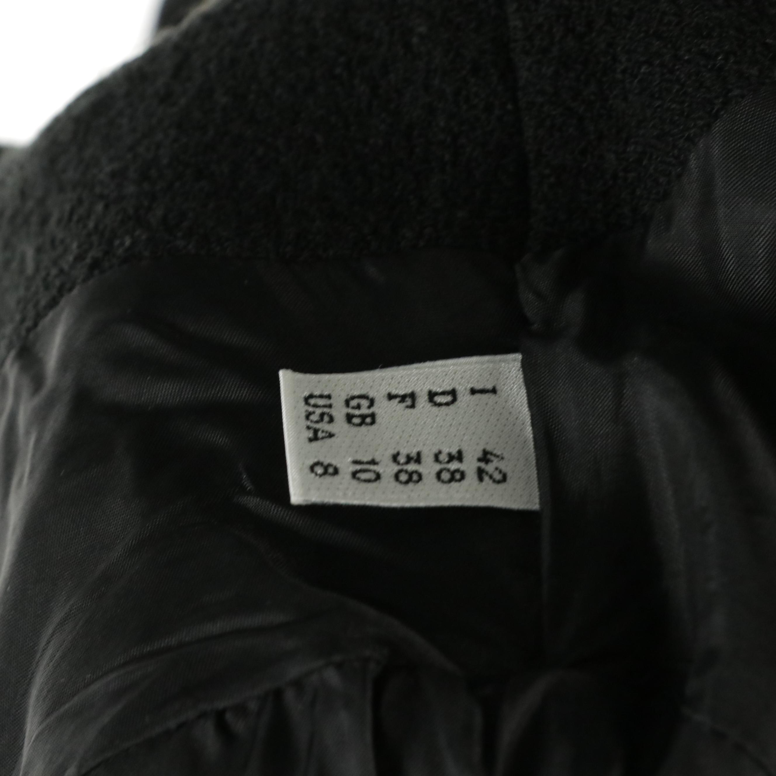 Moschino Cheap and Chic Black Wool Blend Blazer with Jumbo Pearl Trimming