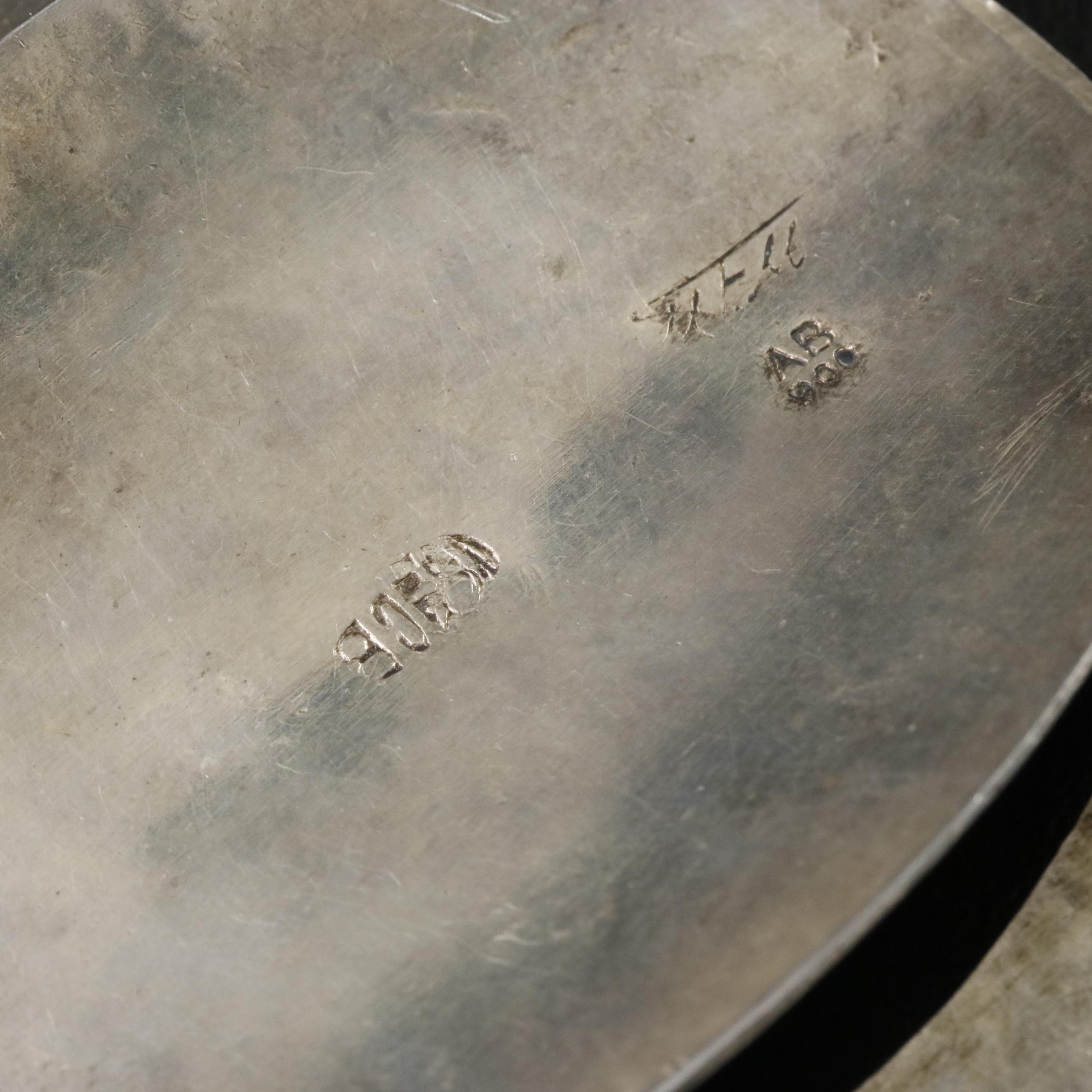 900 Silver Signed Mesoamerican Gods Bracelet