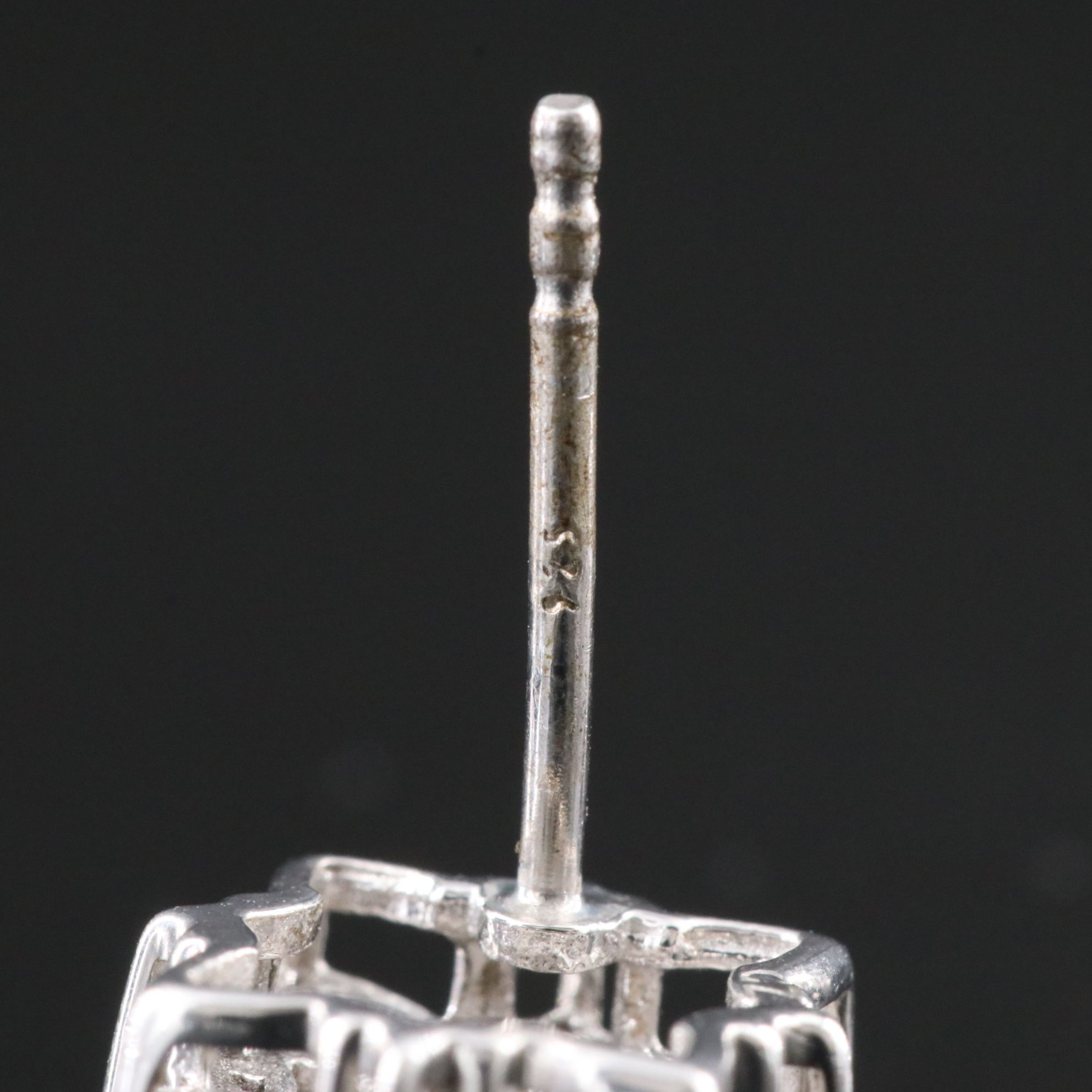 Sterling CZ Cluster Earrings