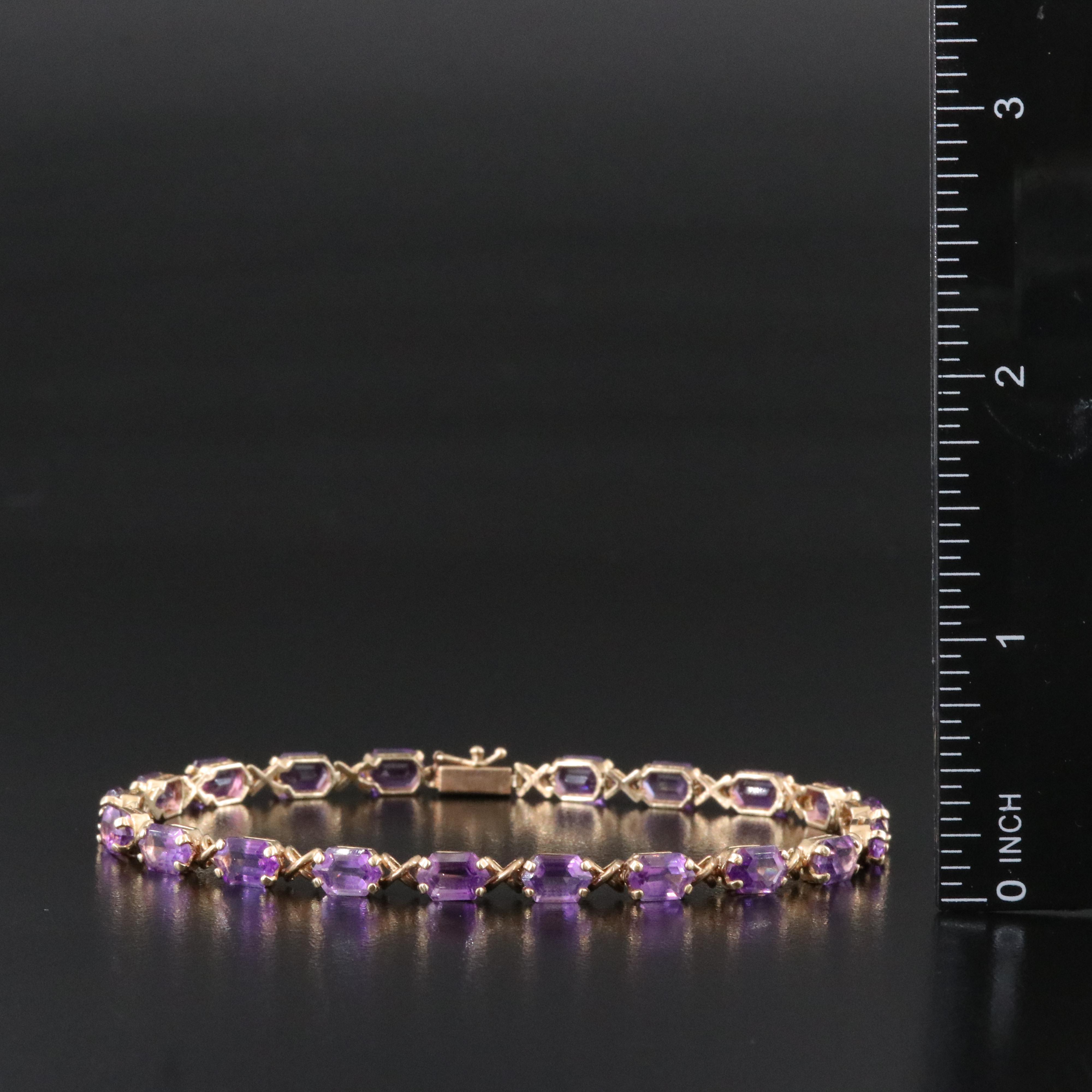 14K Amethyst Bracelet