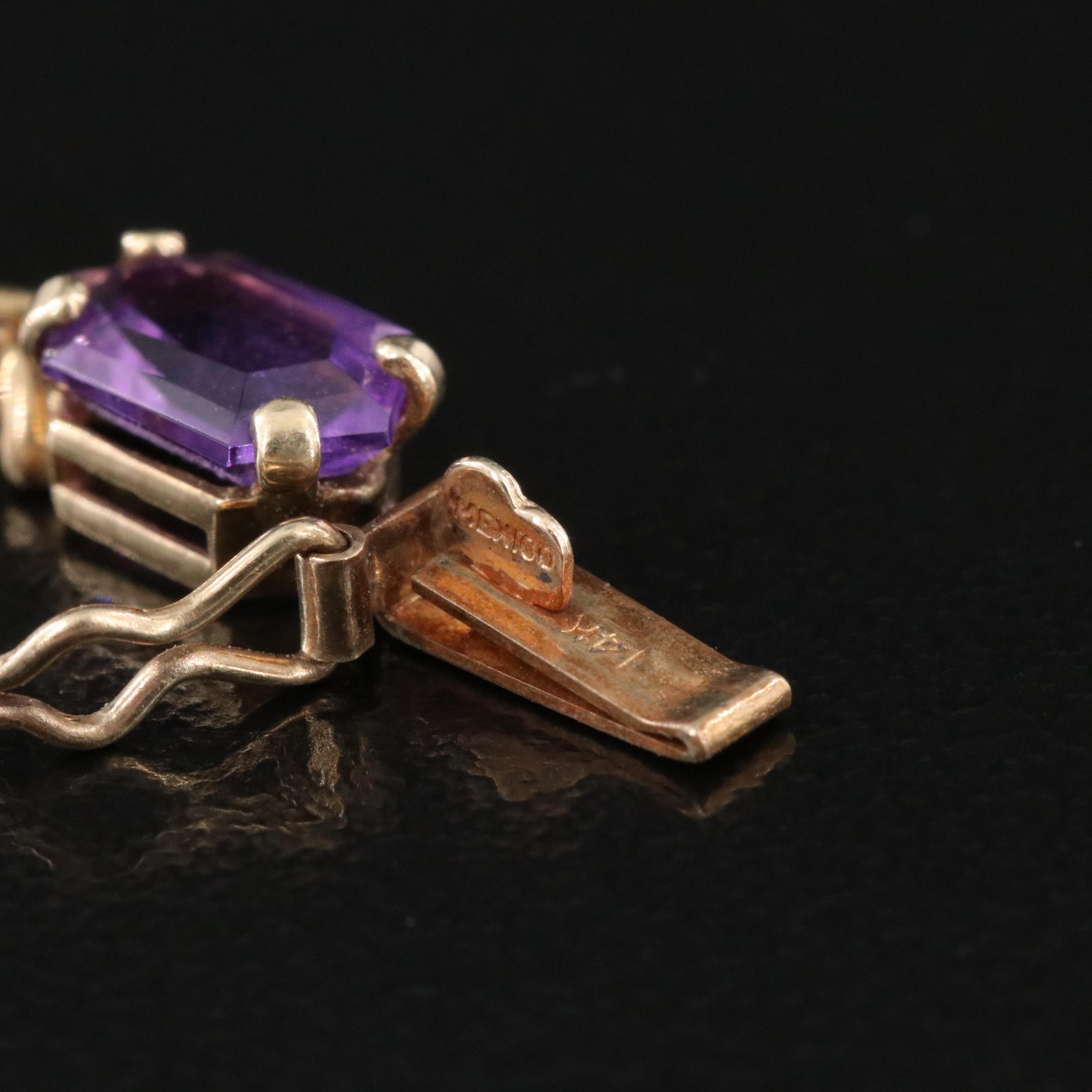 14K Amethyst Bracelet