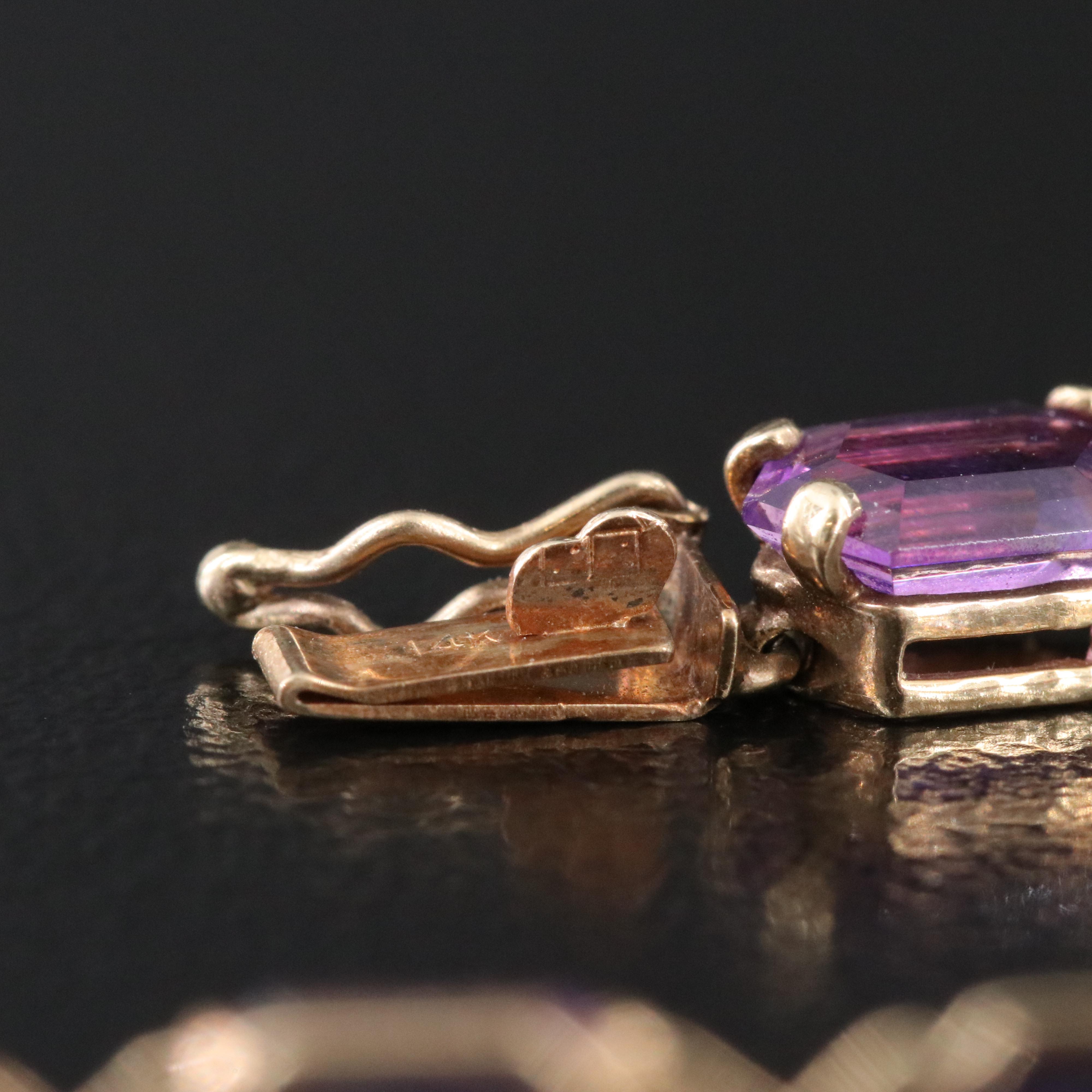 14K Amethyst Bracelet
