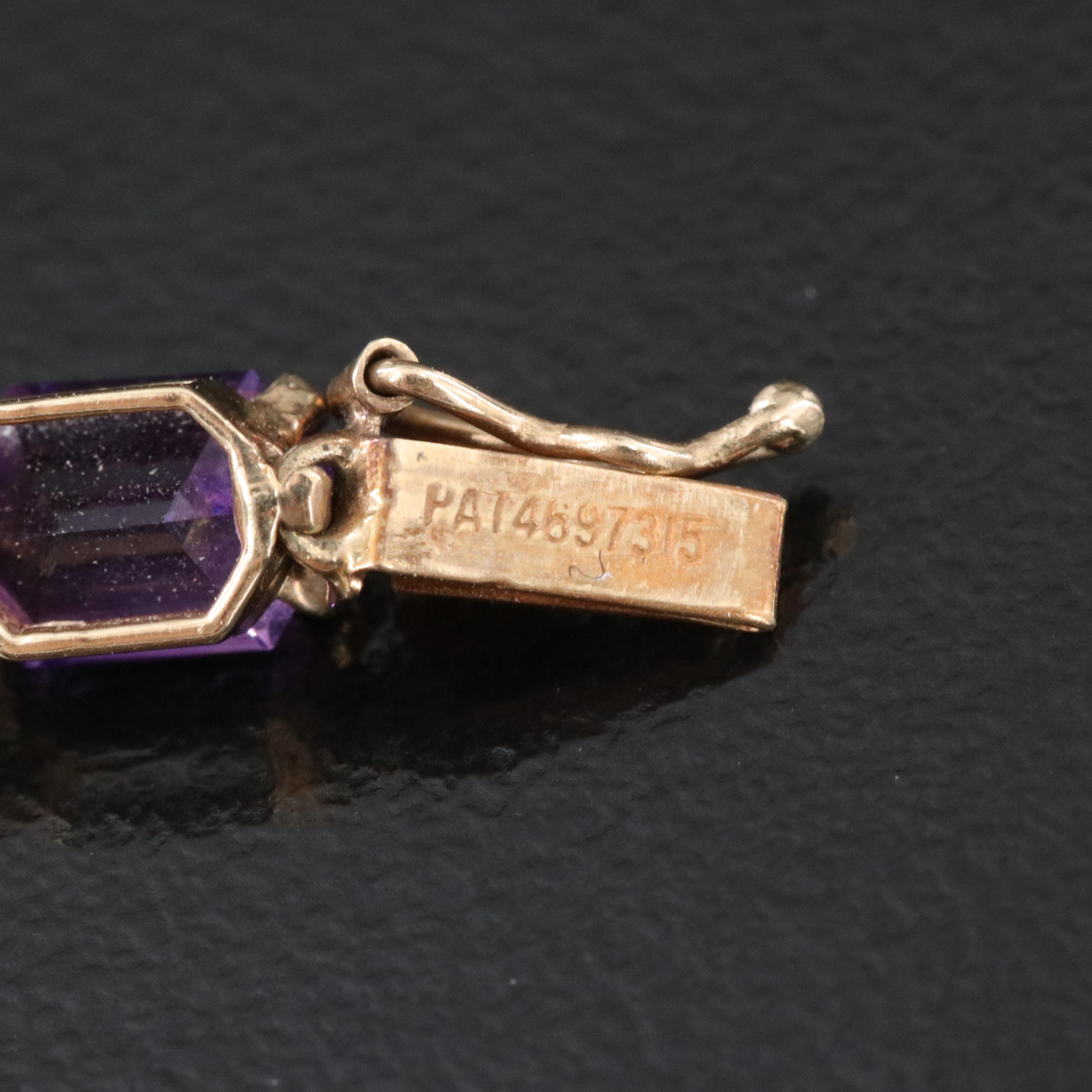 14K Amethyst Bracelet