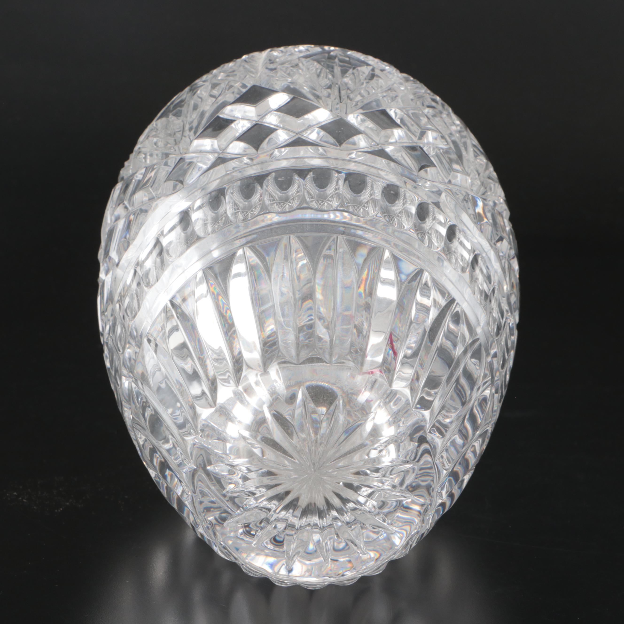 Waterford Crystal Master Cut Vase and Waterford Society Biscuit Barrel