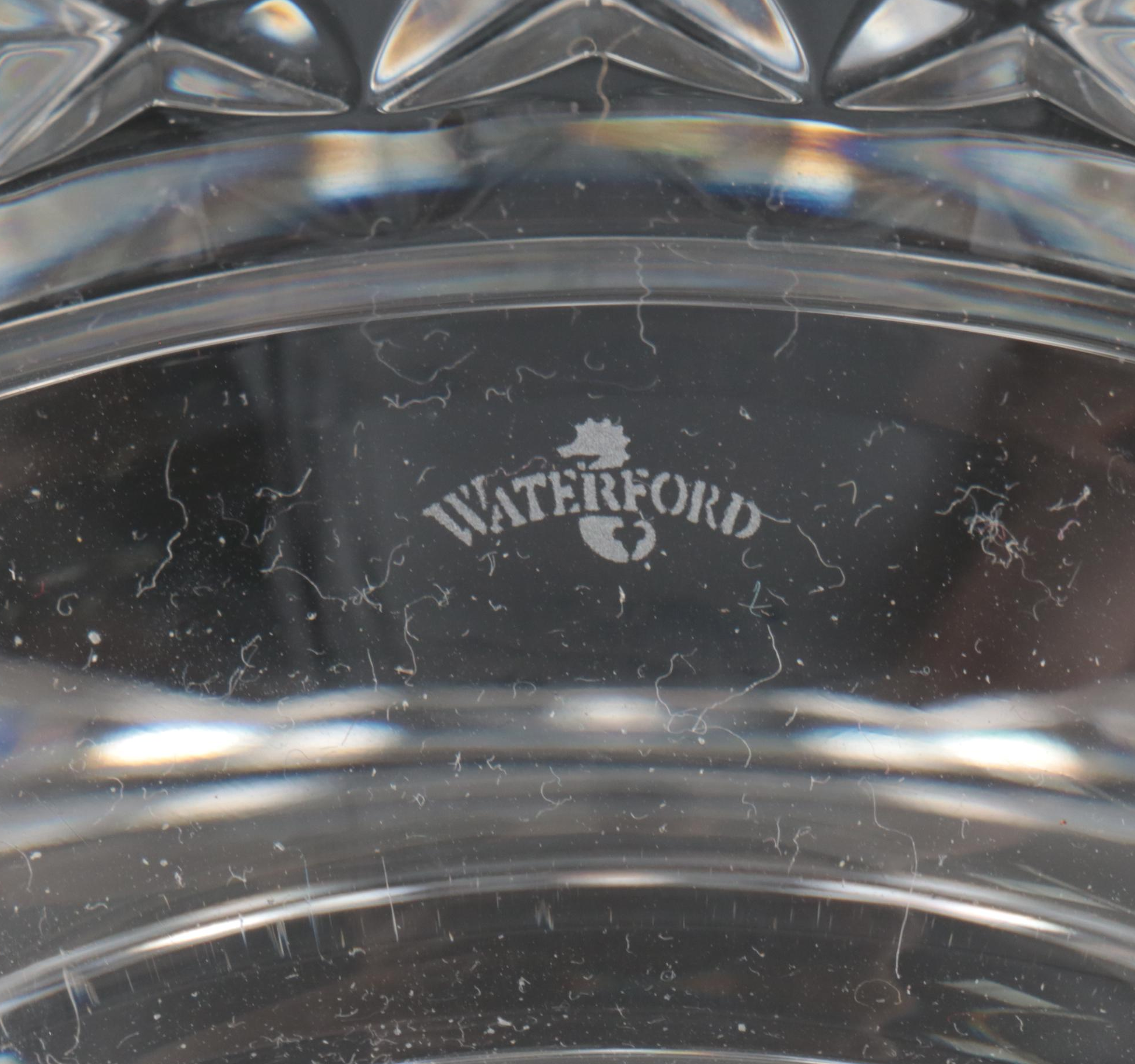 Waterford Crystal Master Cut Vase and Waterford Society Biscuit Barrel