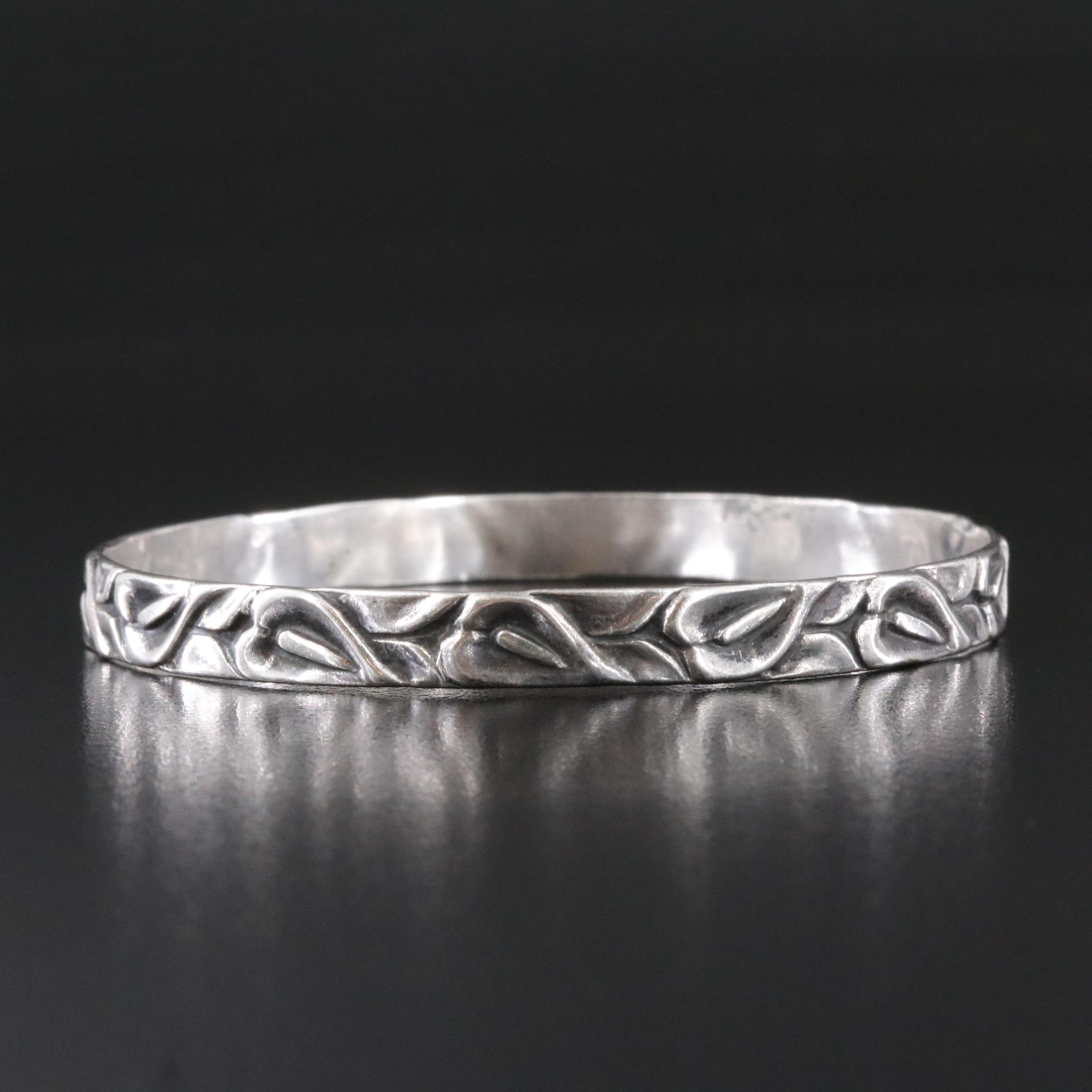 Danecraft Sterling Anthurium Bangle