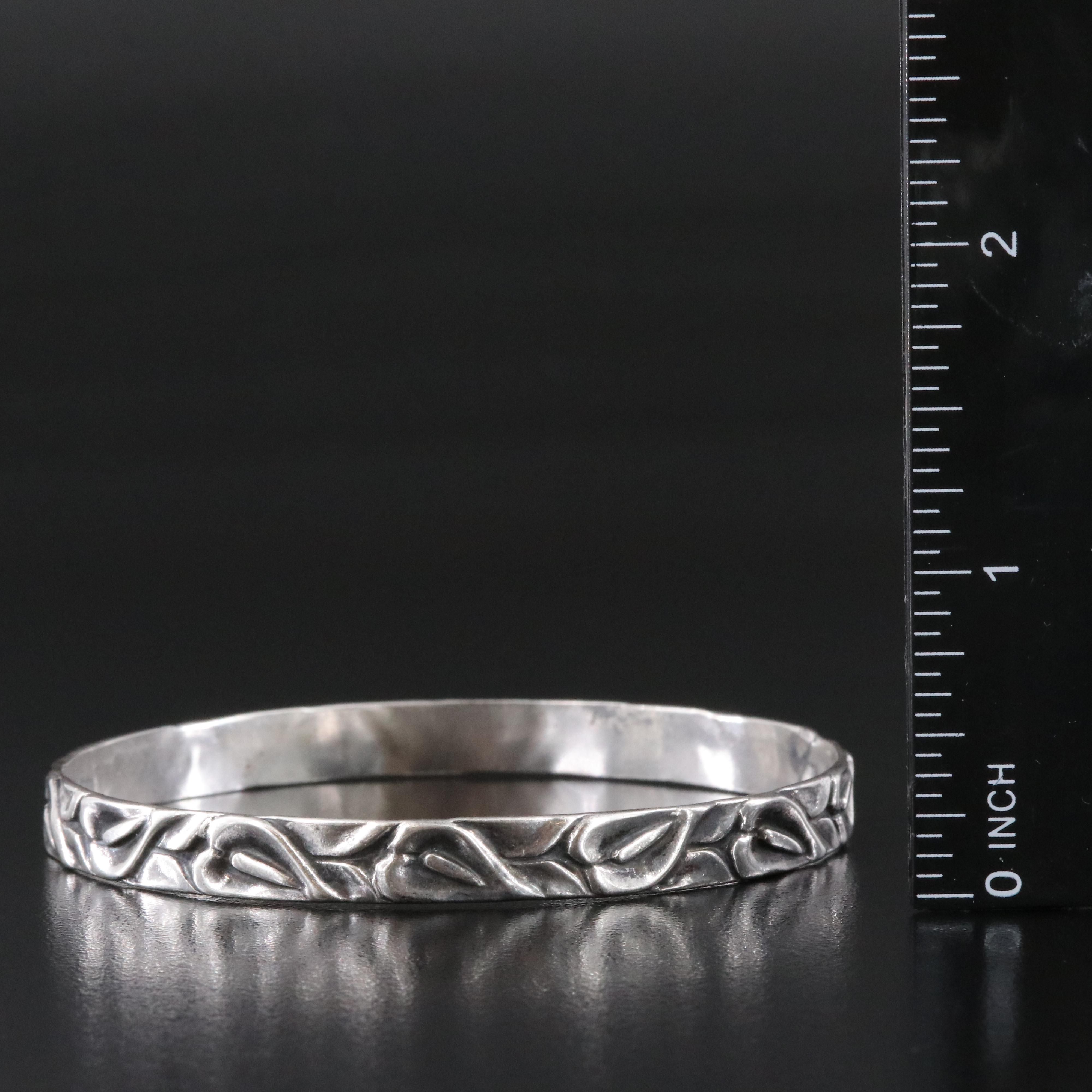 Danecraft Sterling Anthurium Bangle