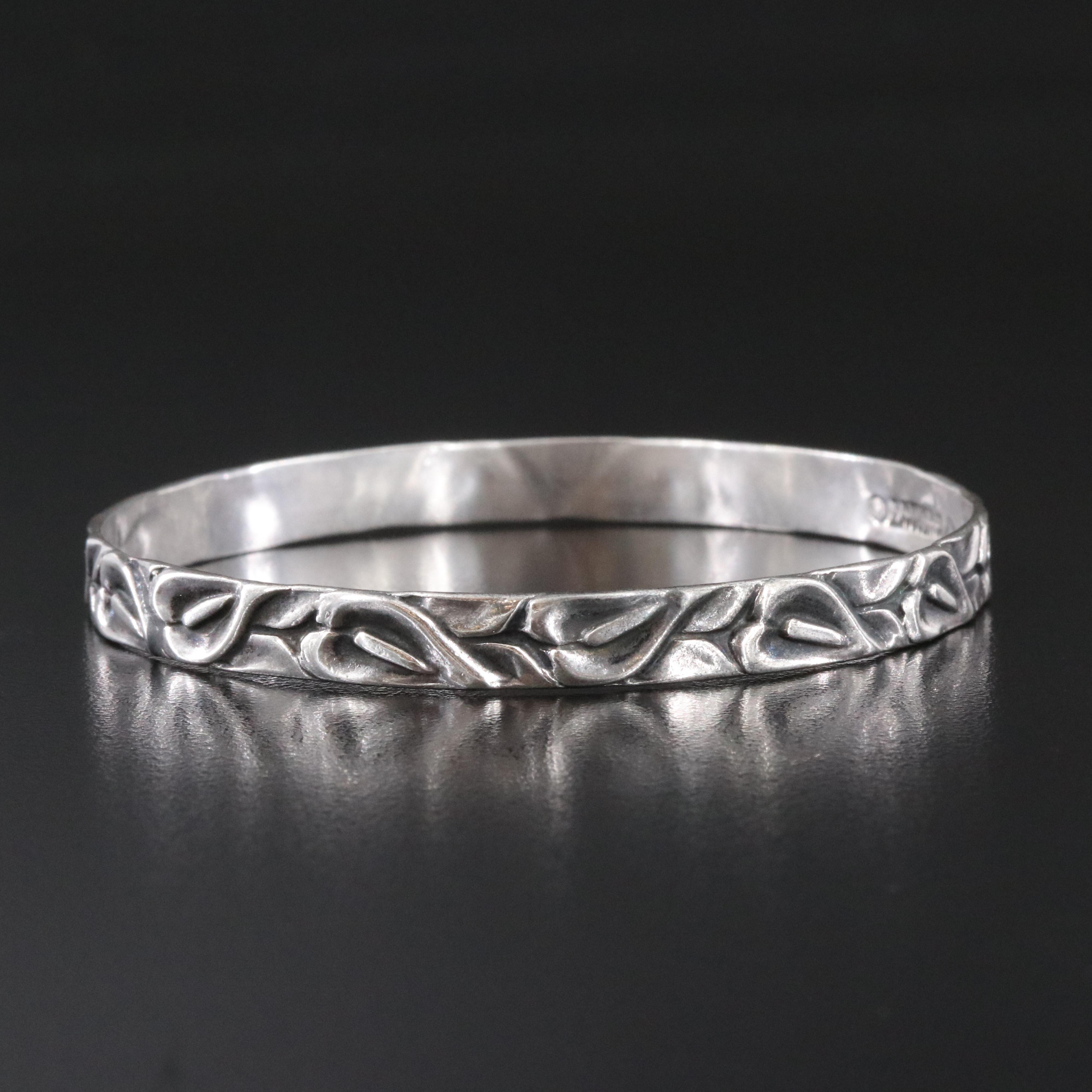 Danecraft Sterling Anthurium Bangle