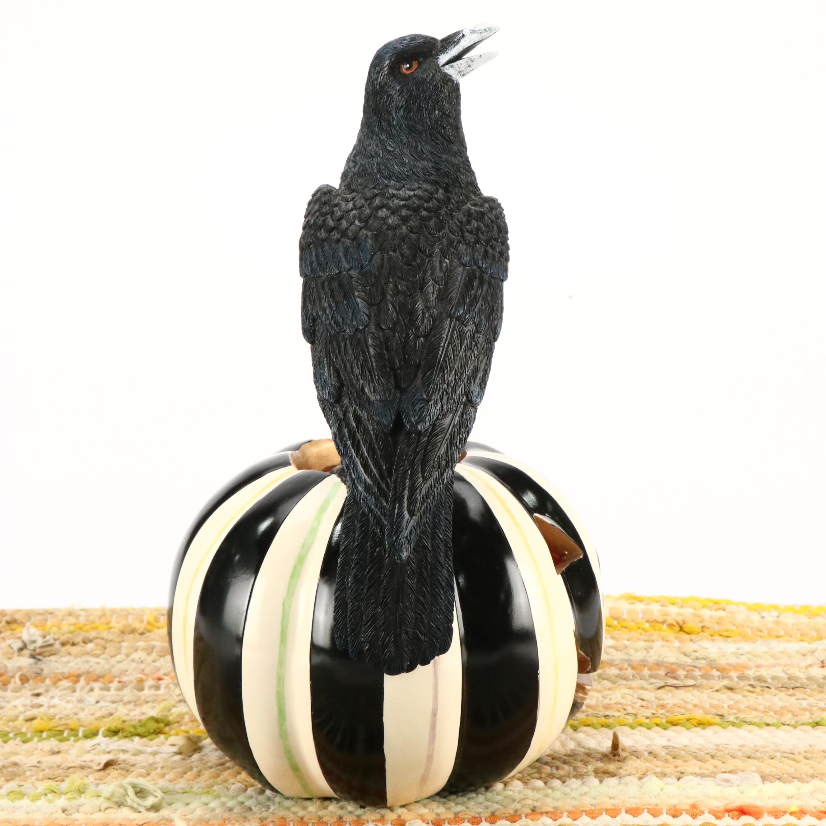 MacKenzie-Childs Illuminating Pumpkin and Accent Rug with Radko Fall Garland