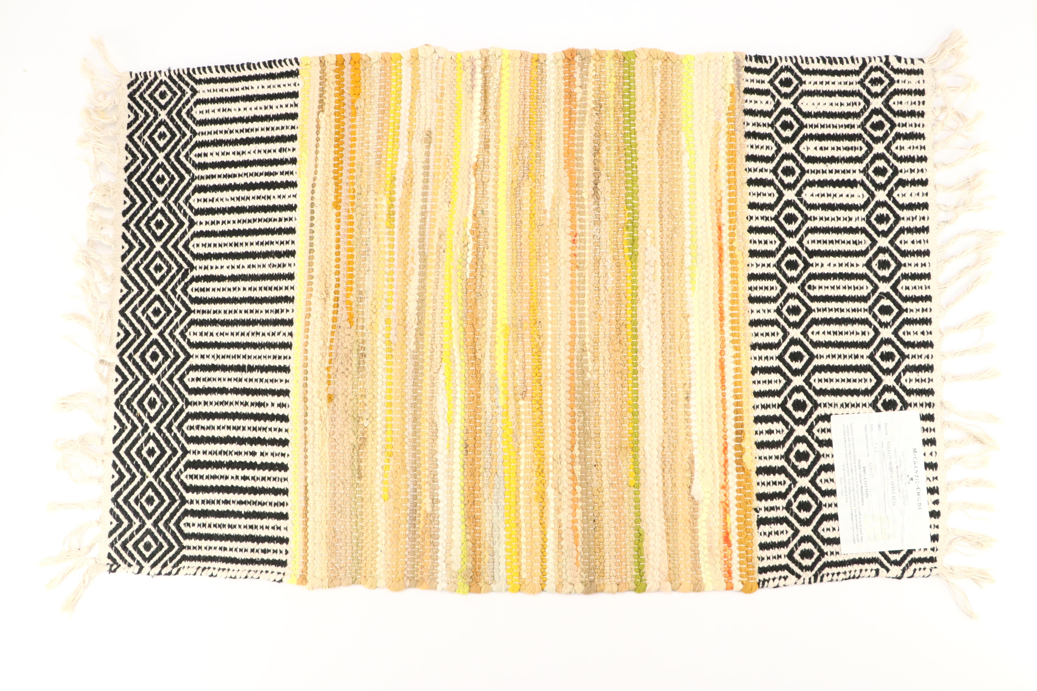 MacKenzie-Childs Illuminating Pumpkin and Accent Rug with Radko Fall Garland