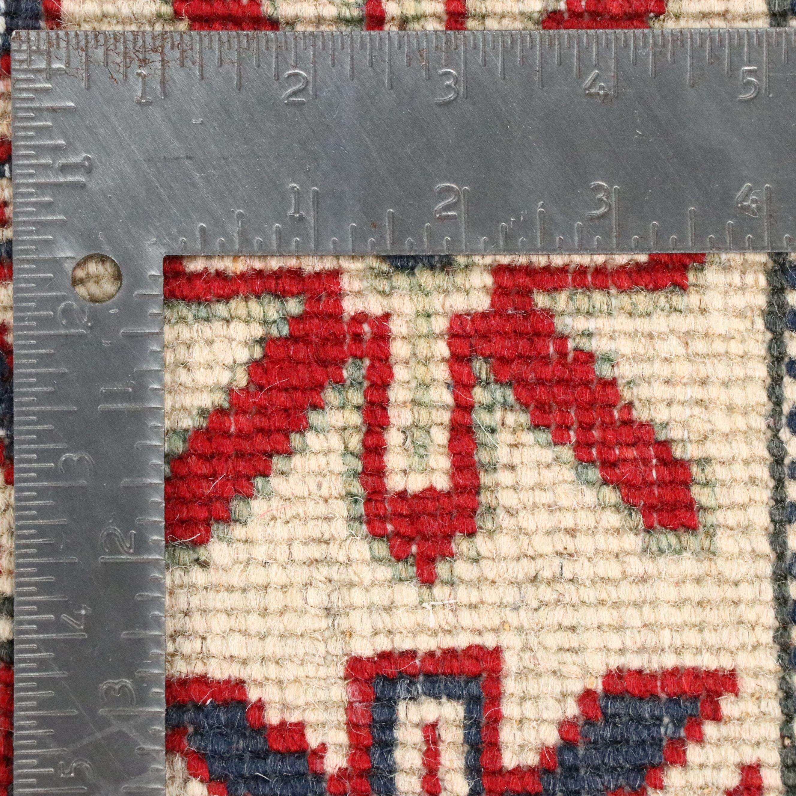 5' x 6'5 Hand-Knotted Pakistani Kazak Area Rug