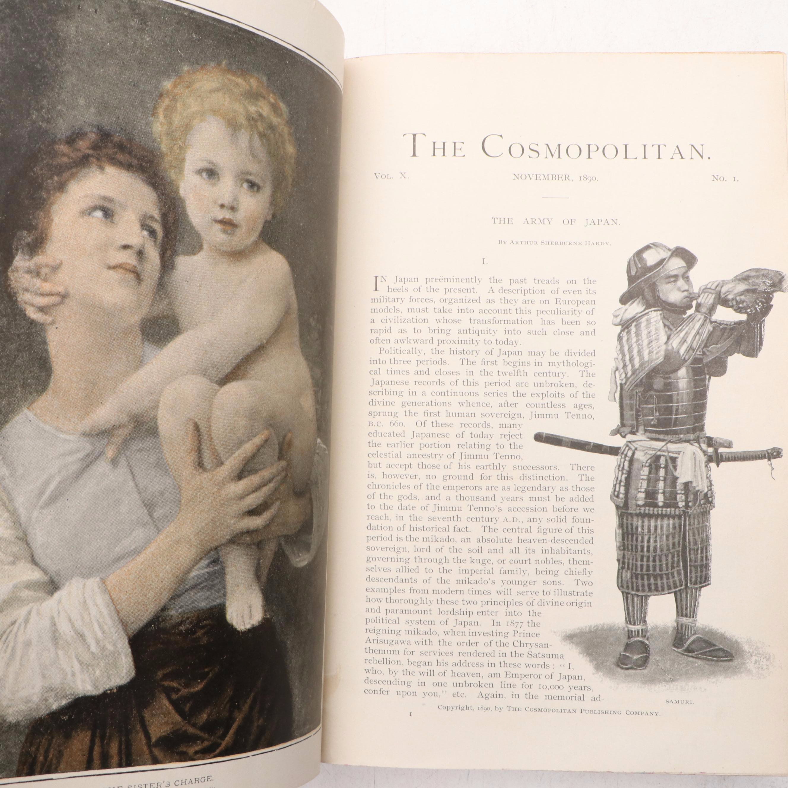 "The Cosmopolitan" Magazine Volumes and More Books, Late 19th/Early 20th Century