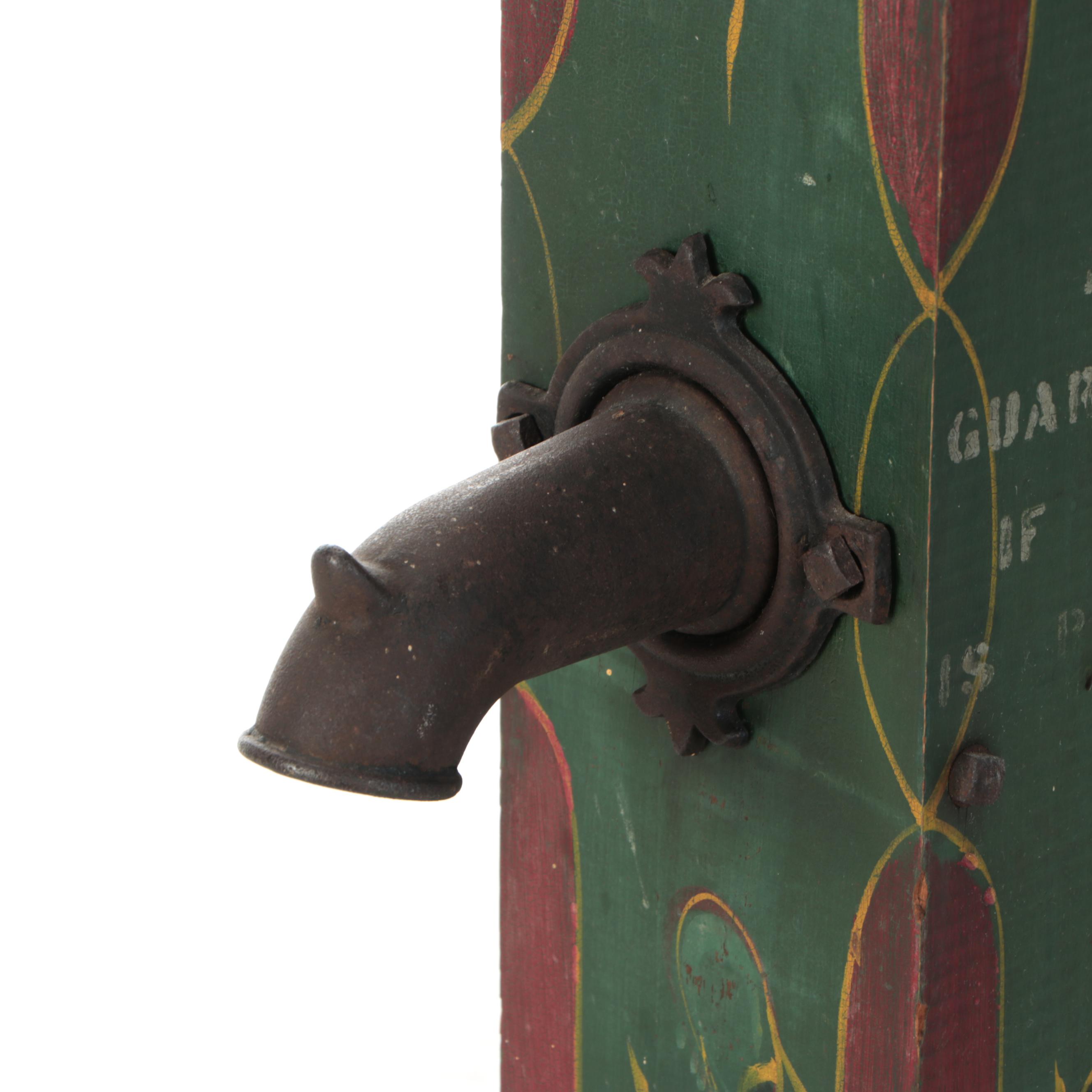 Iowa Pump Co. Painted Wood Decorative Water Pump