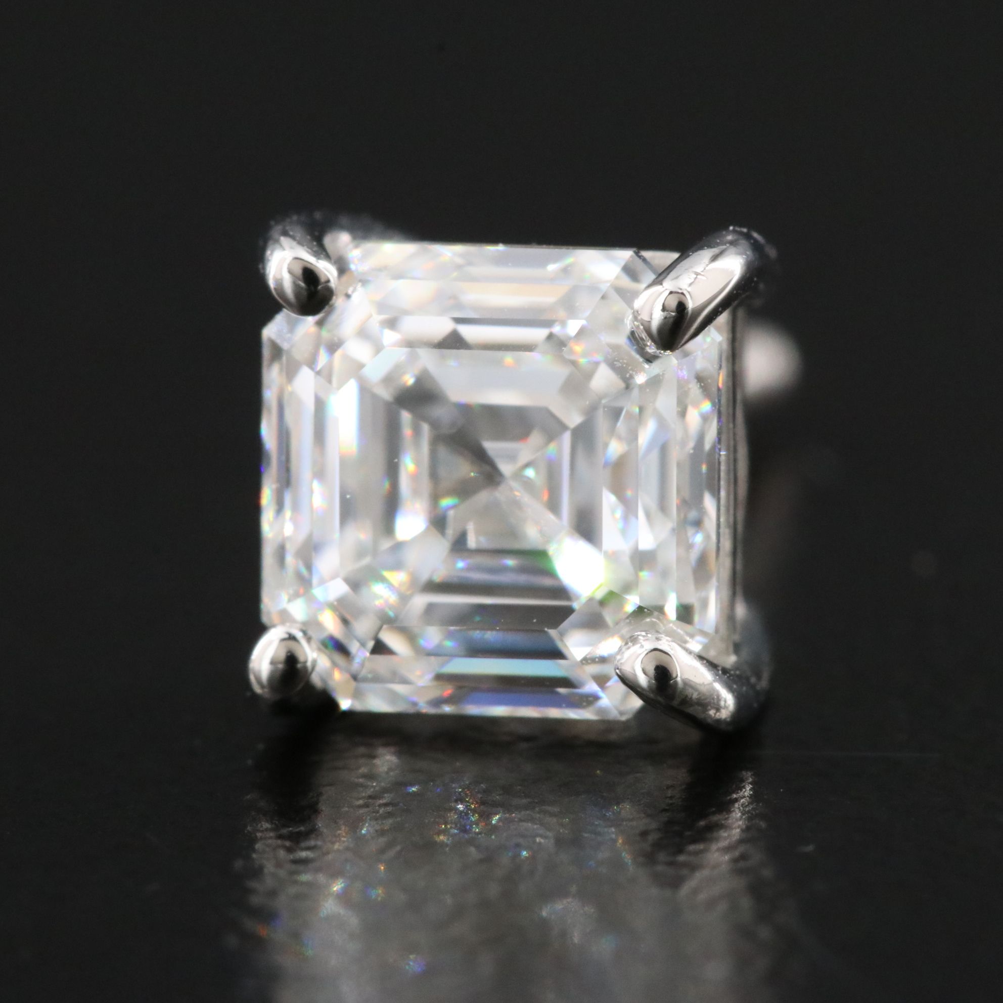 Platinum 4.06 CTW Lab Grown Diamond Stud Earrings with IGI Reports