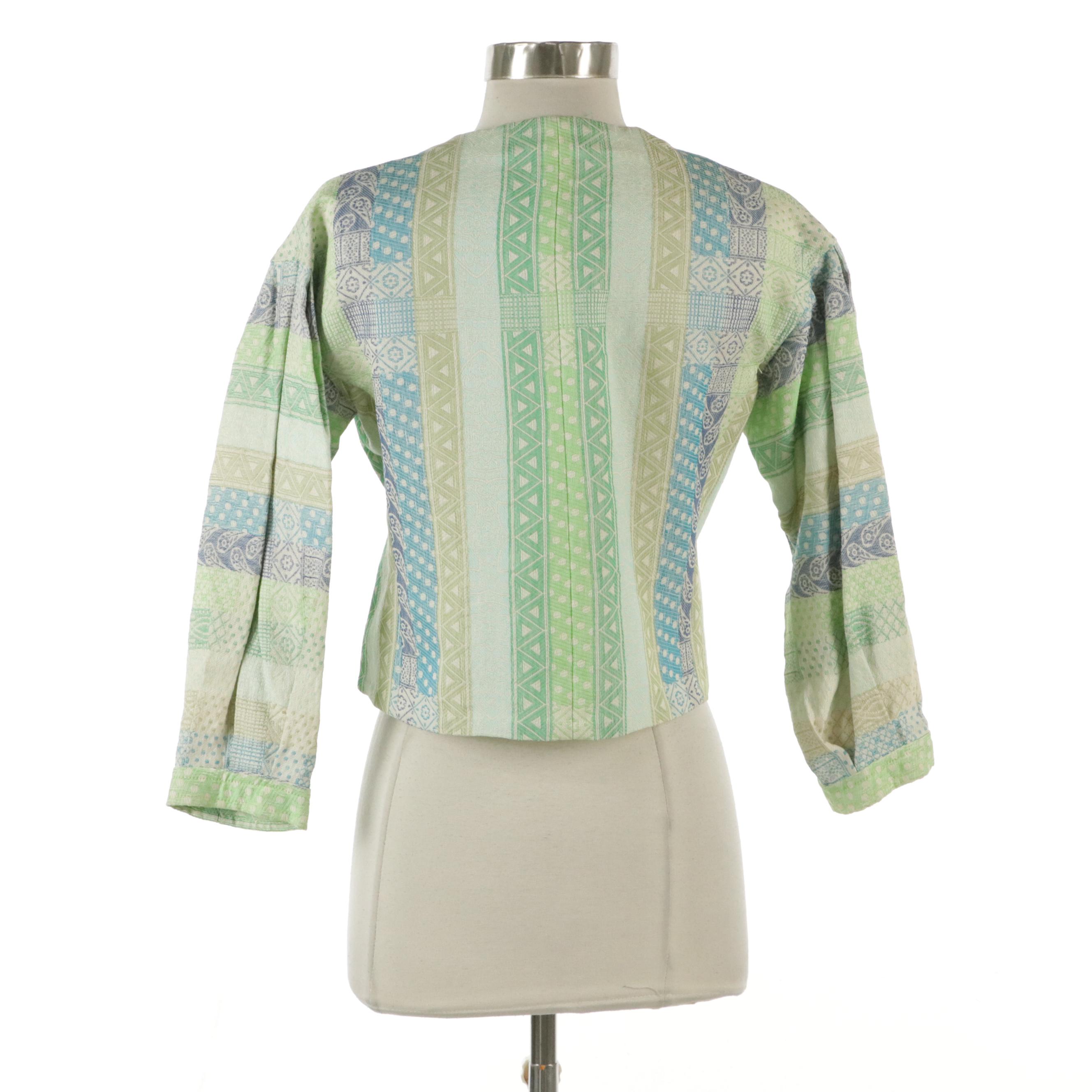 Lanvin Boutique Multicolored Pattern Button-Front Jacket, 1970's