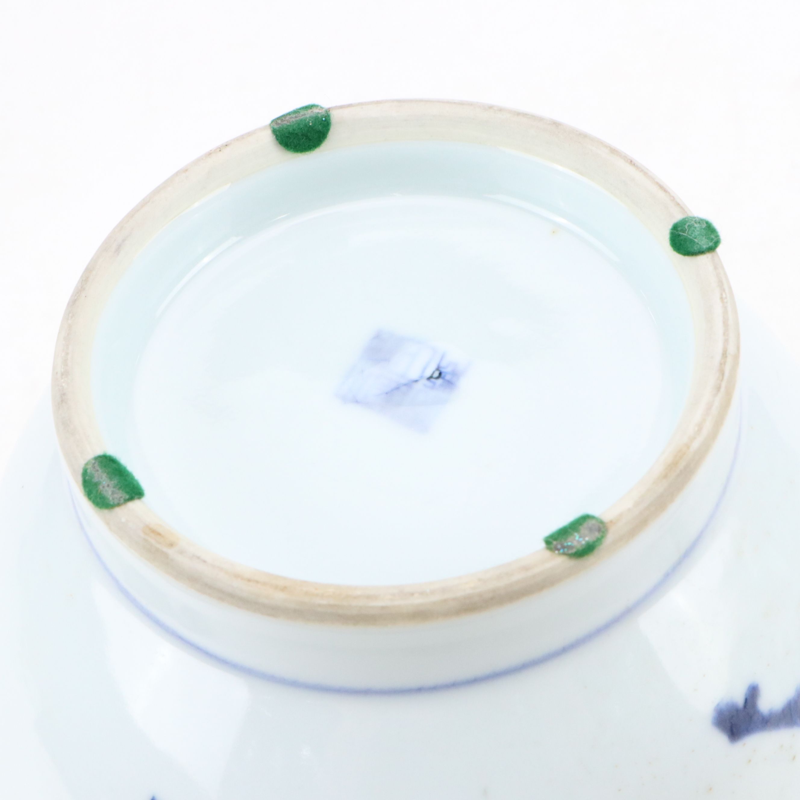 Royal Copenhagen Porcelain Candelabra with Blue on White Porcelain Vase