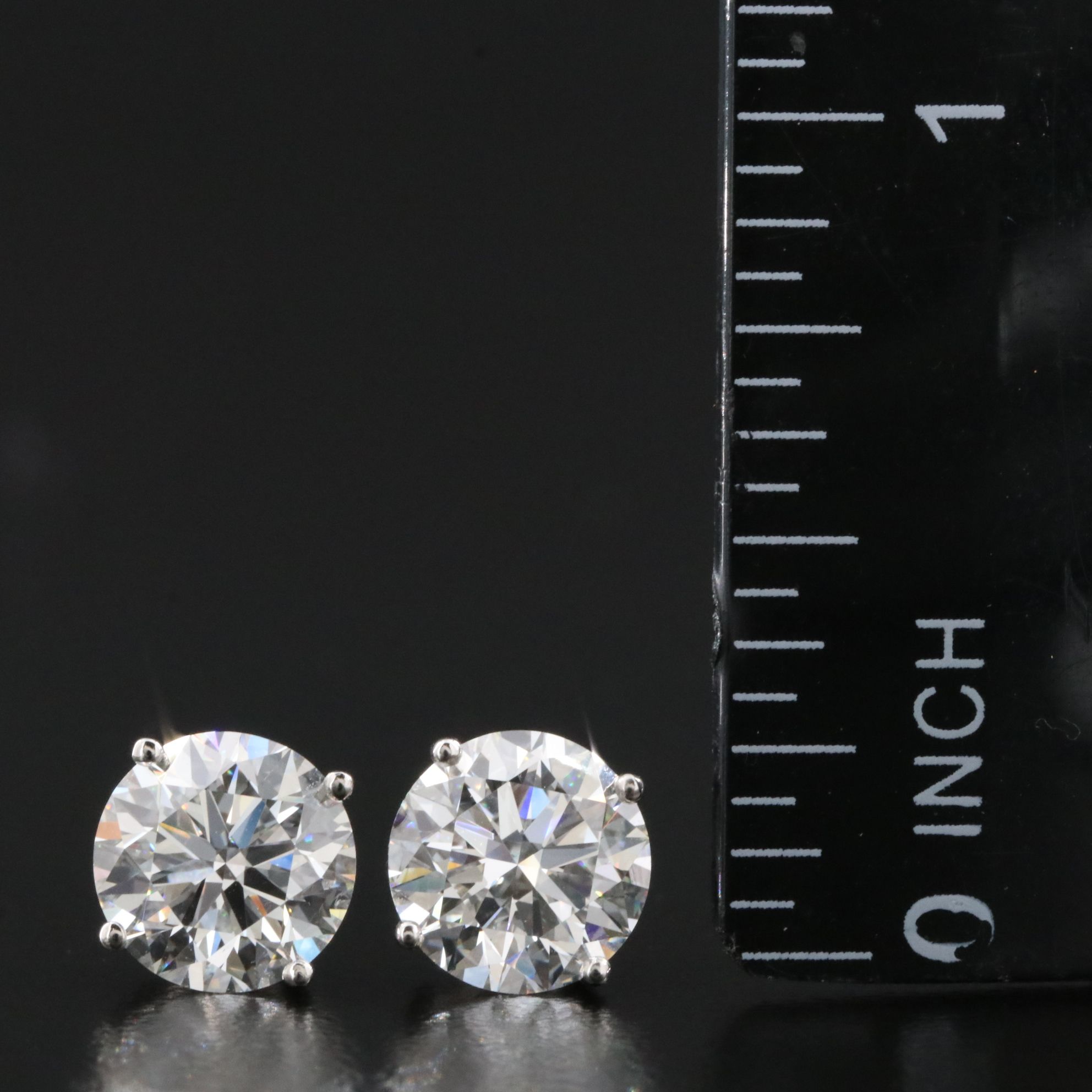 Platinum 4.01 CTW Lab Grown Diamond Stud Earrings with IGI Reports