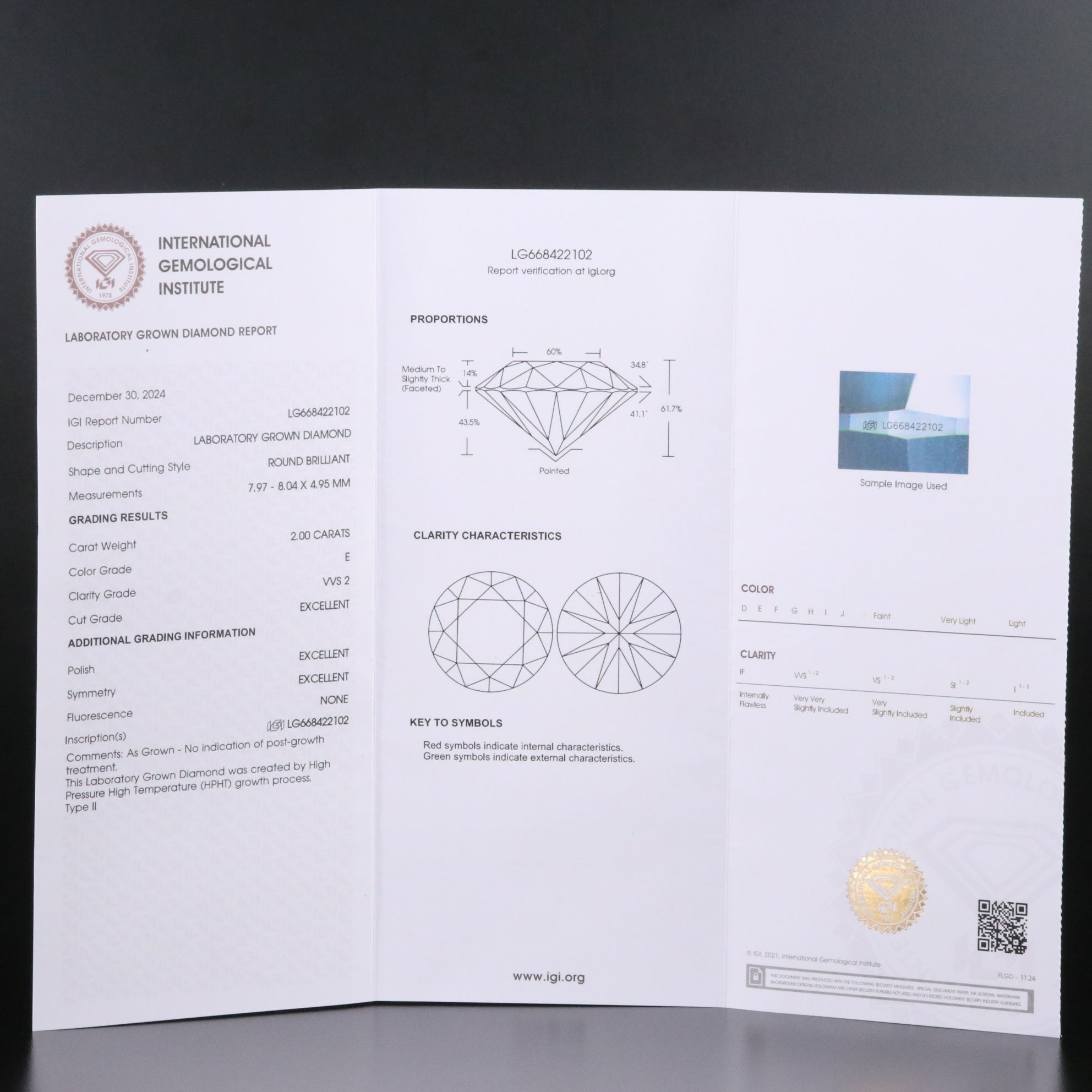 Platinum 4.01 CTW Lab Grown Diamond Stud Earrings with IGI Reports