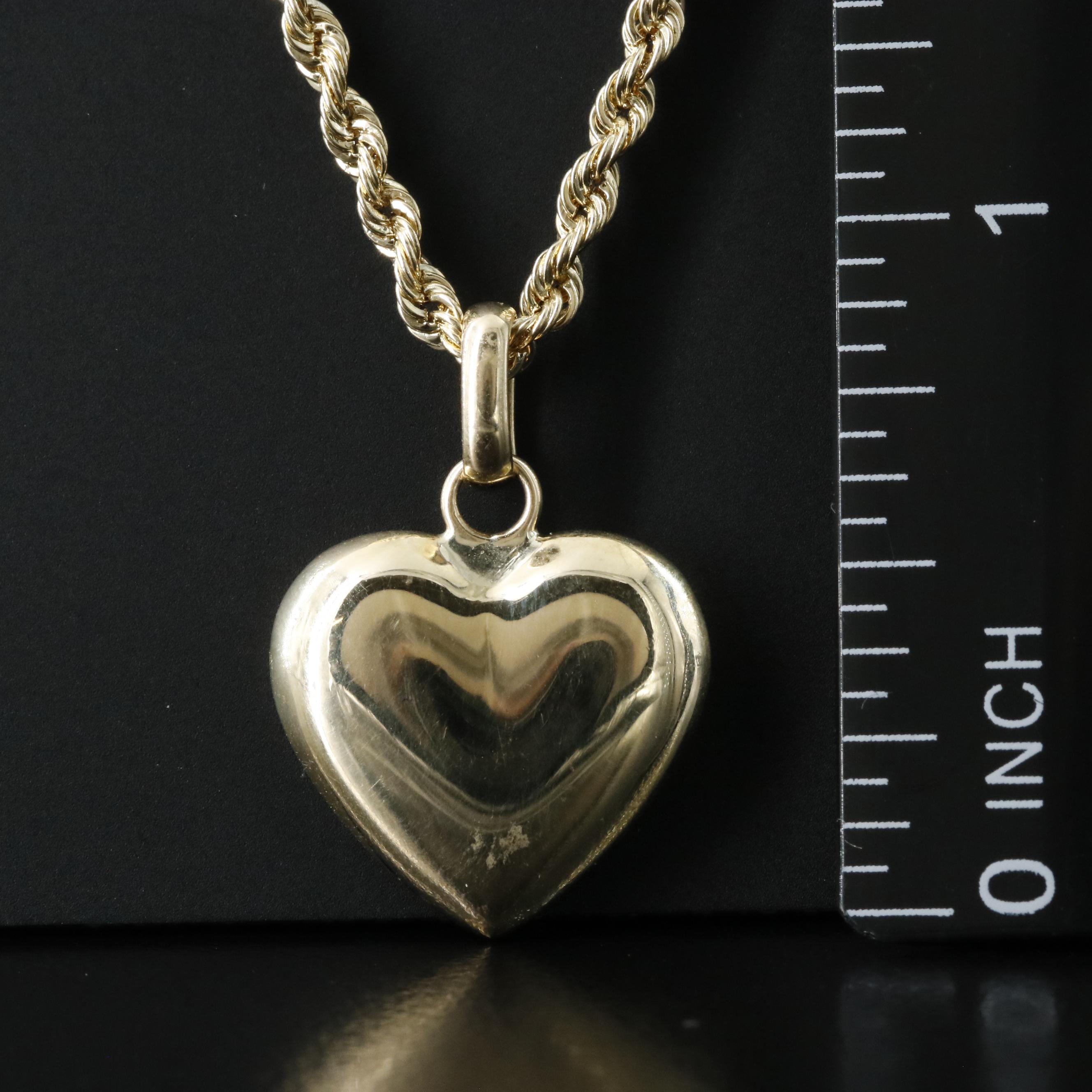 10K Heart Pendant Necklace