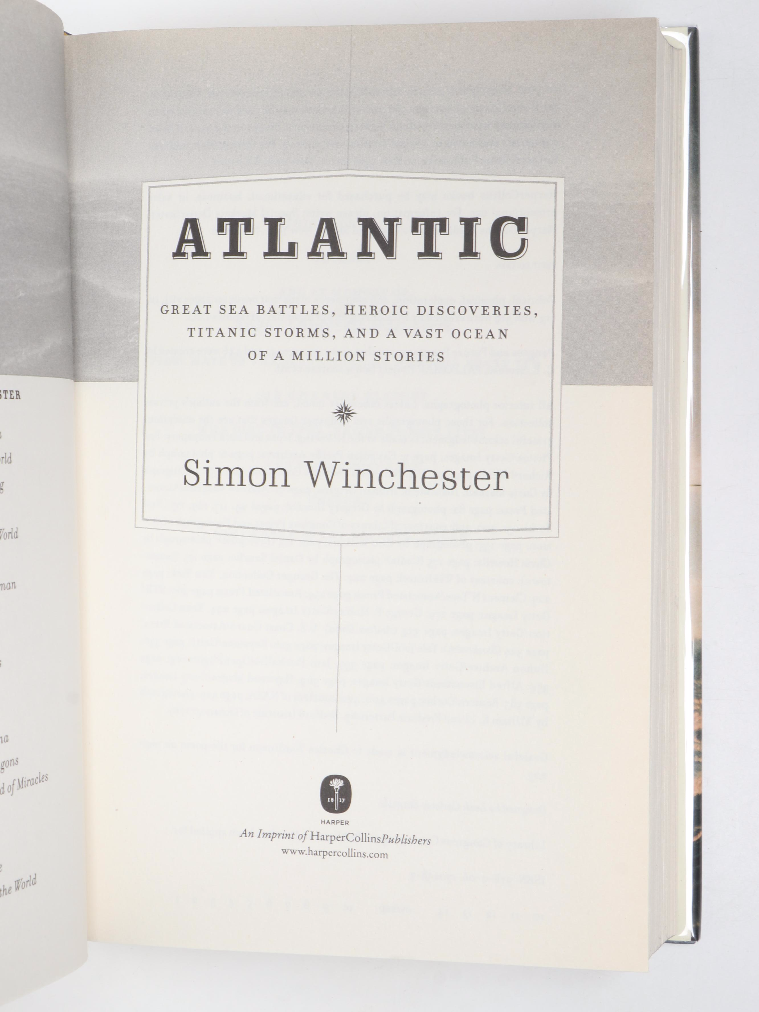 Signed First Edition "The Man Who Loved China" and More by Simon Winchester