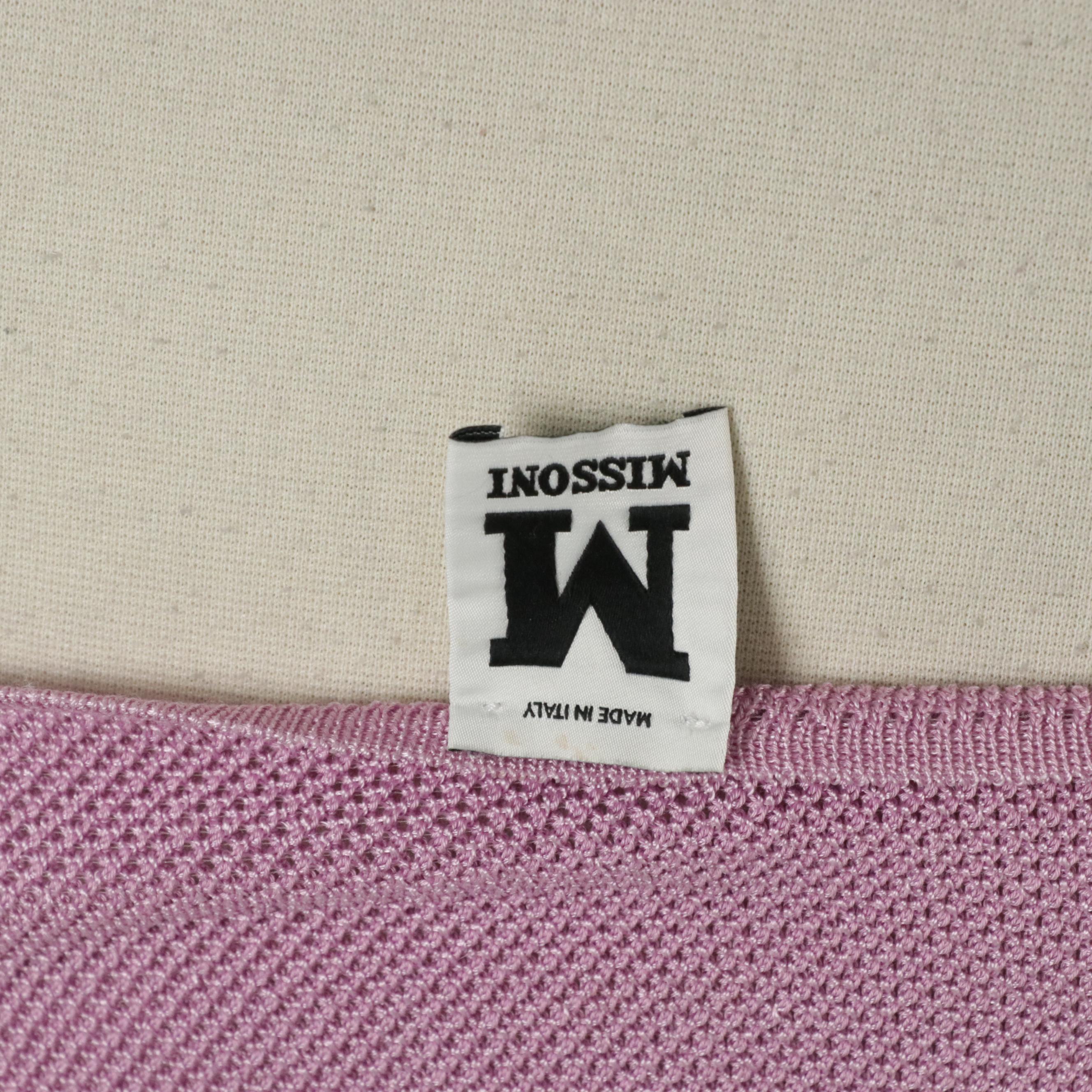 M Missoni Lilac Geometric Knit Viscose Dress